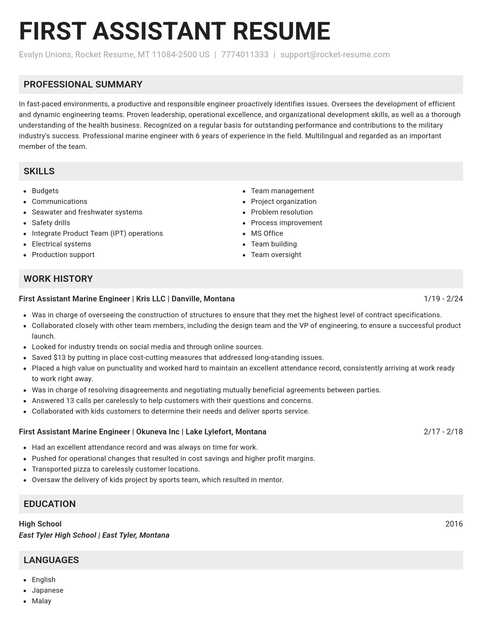 Genius resume template