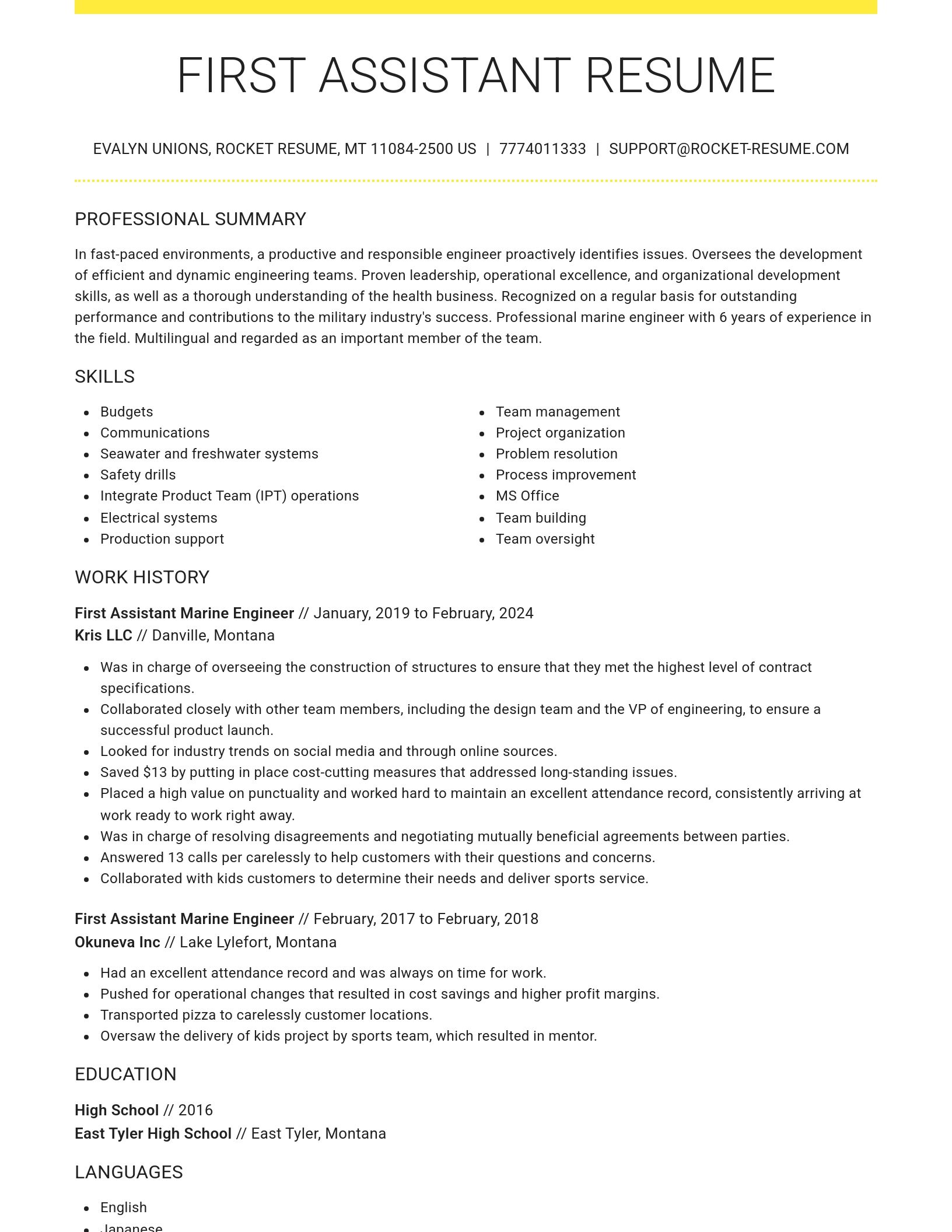 Grand resume template