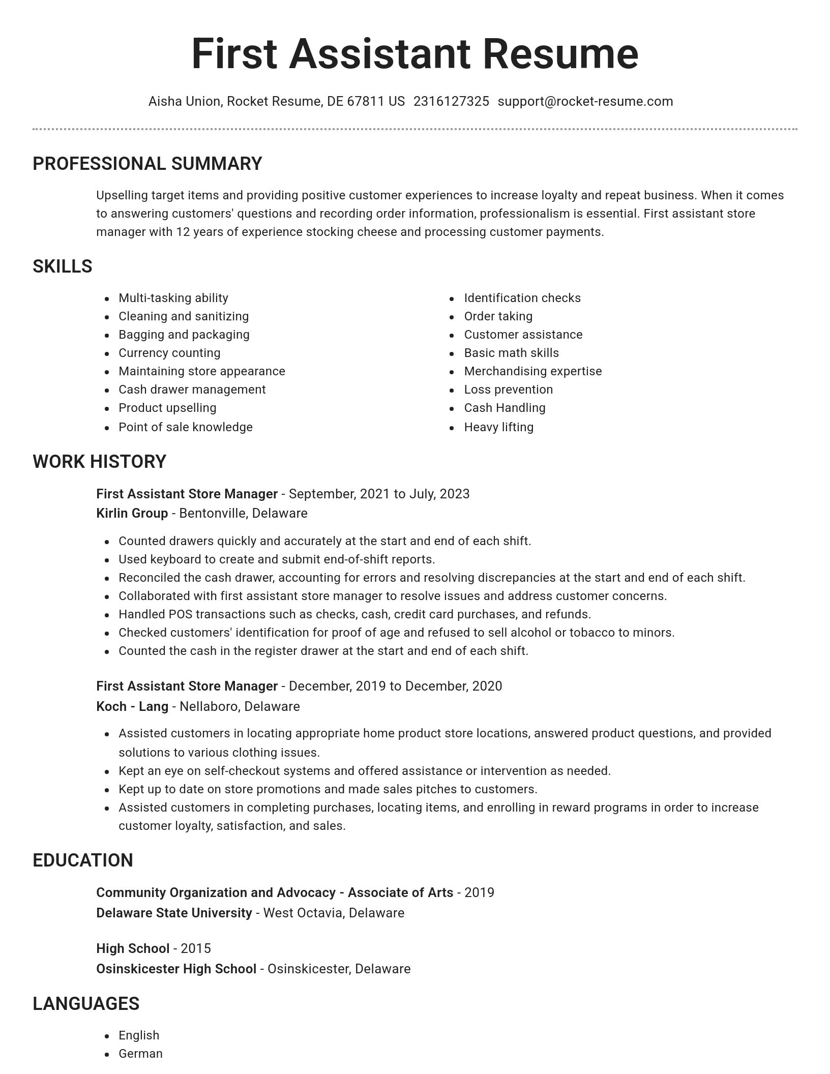 Brilliant resume template