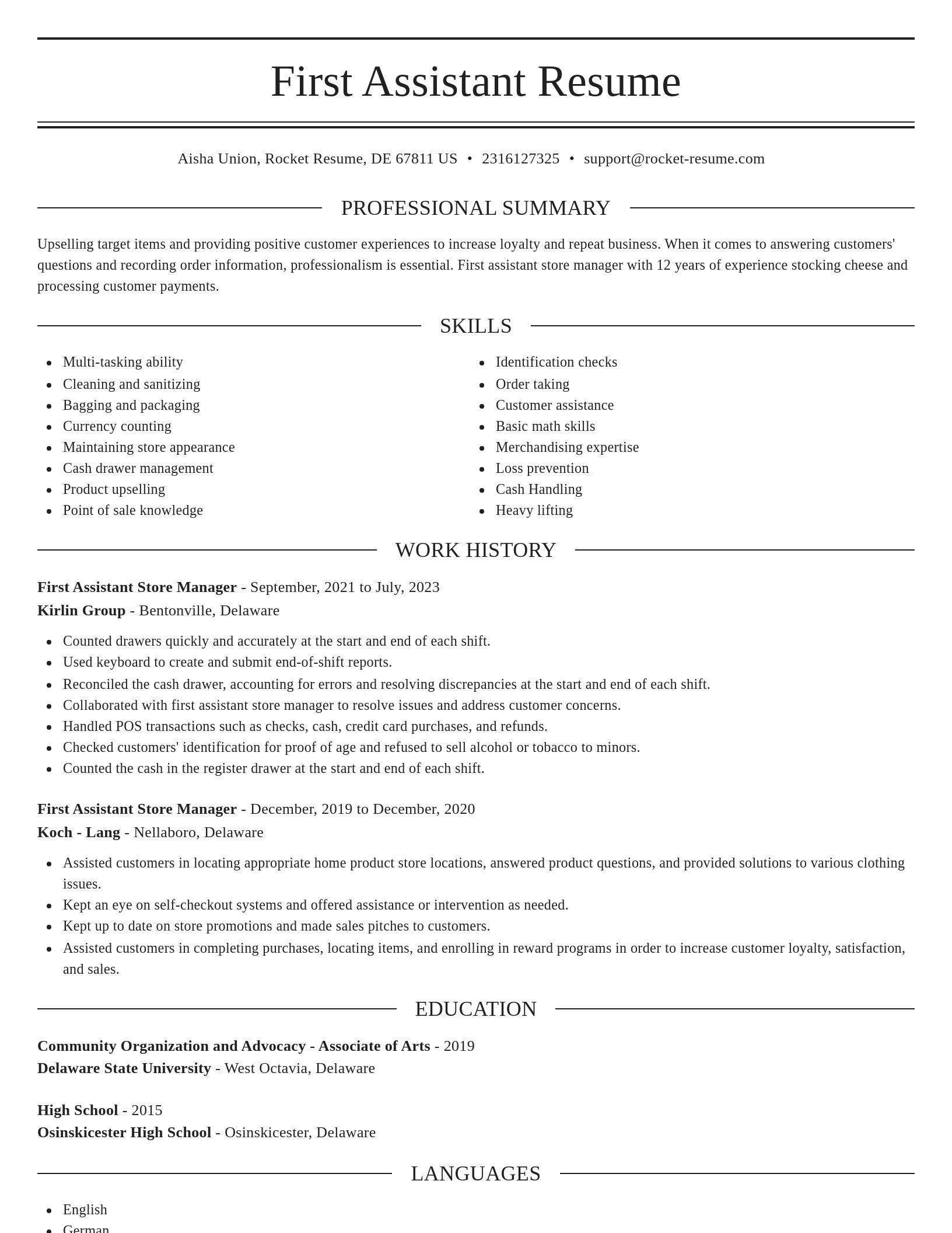 Elegant resume template