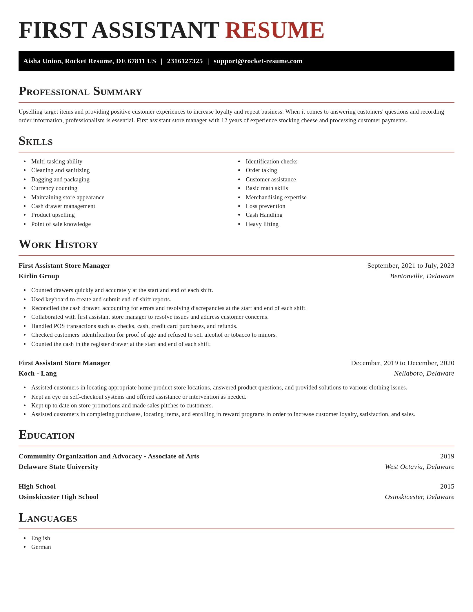 Exquisite resume template