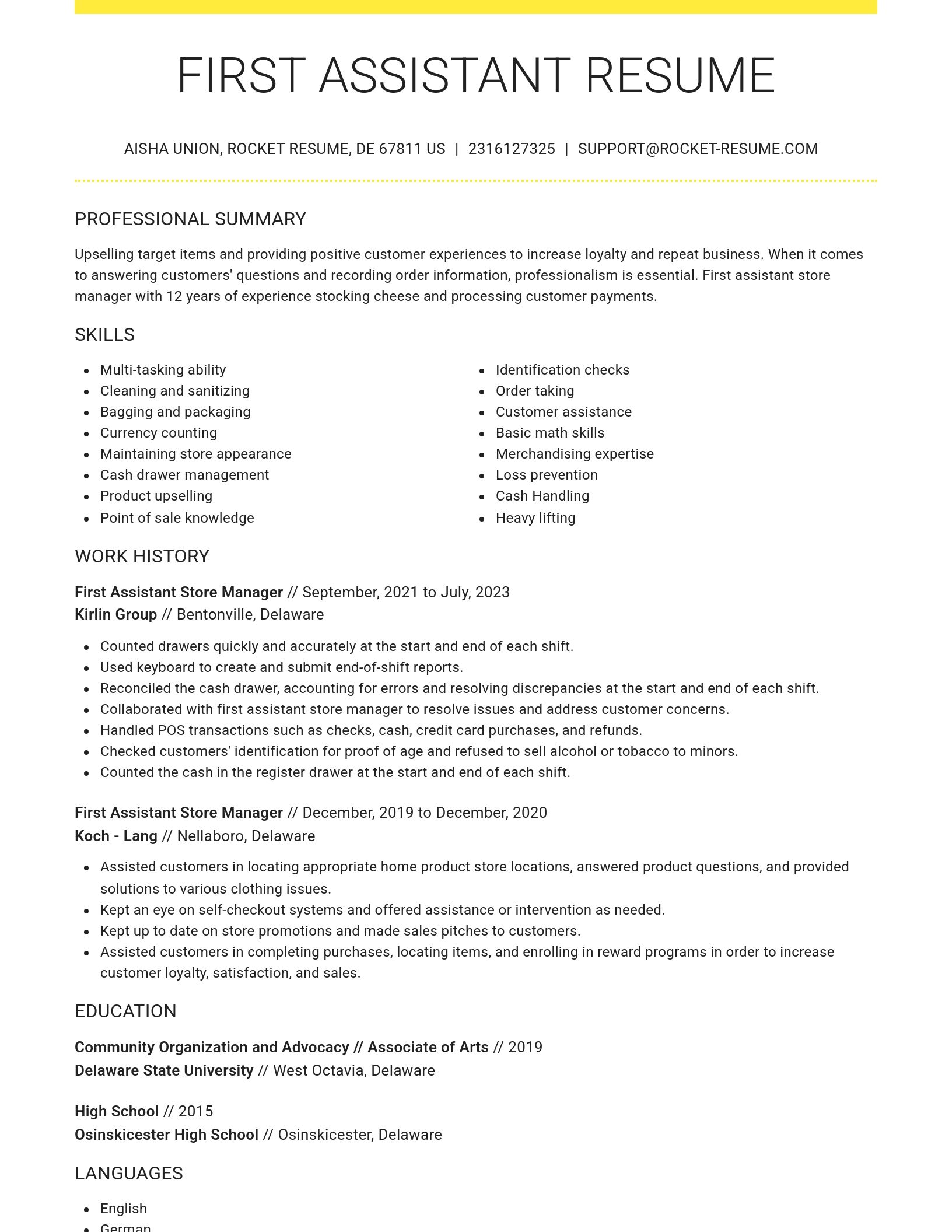 Grand resume template