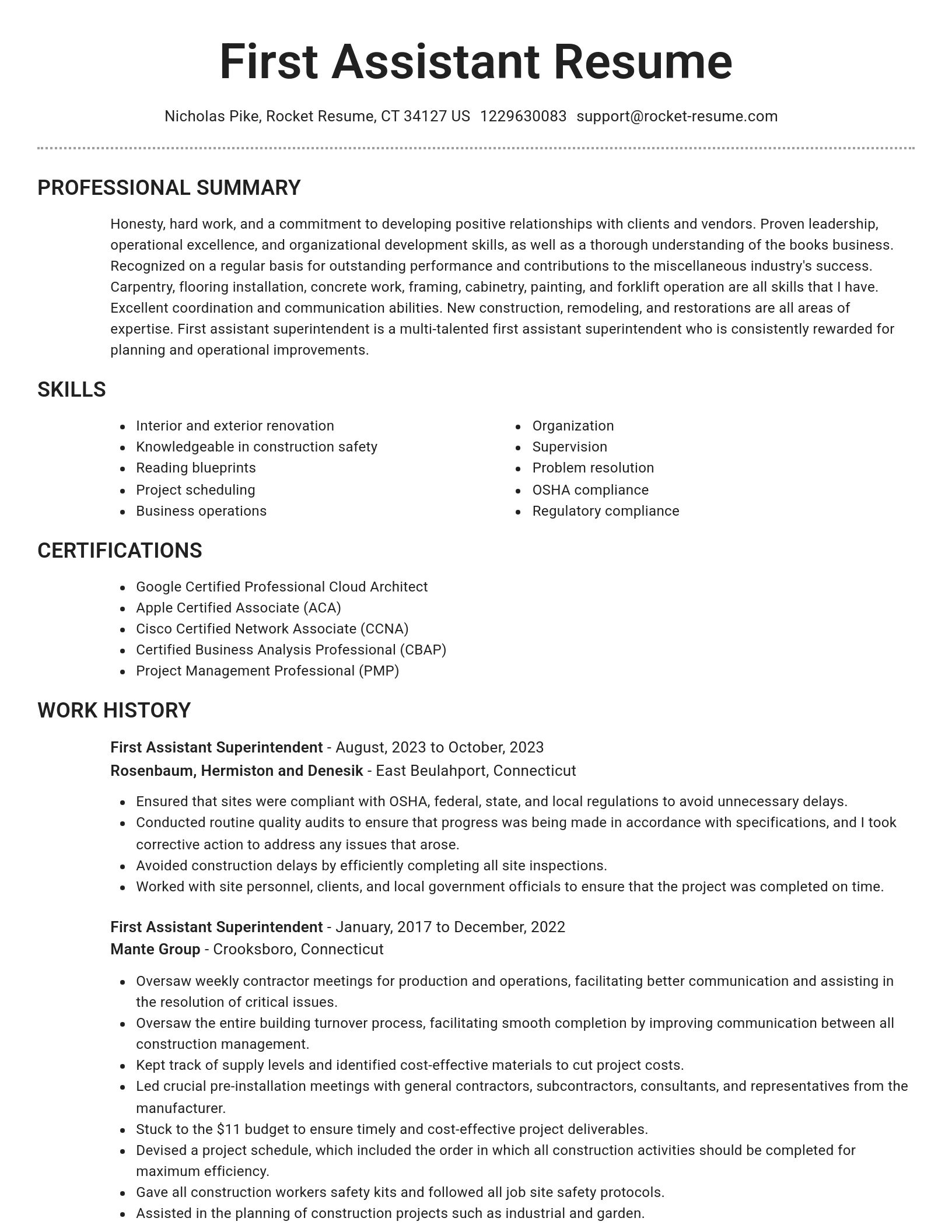 Brilliant resume template