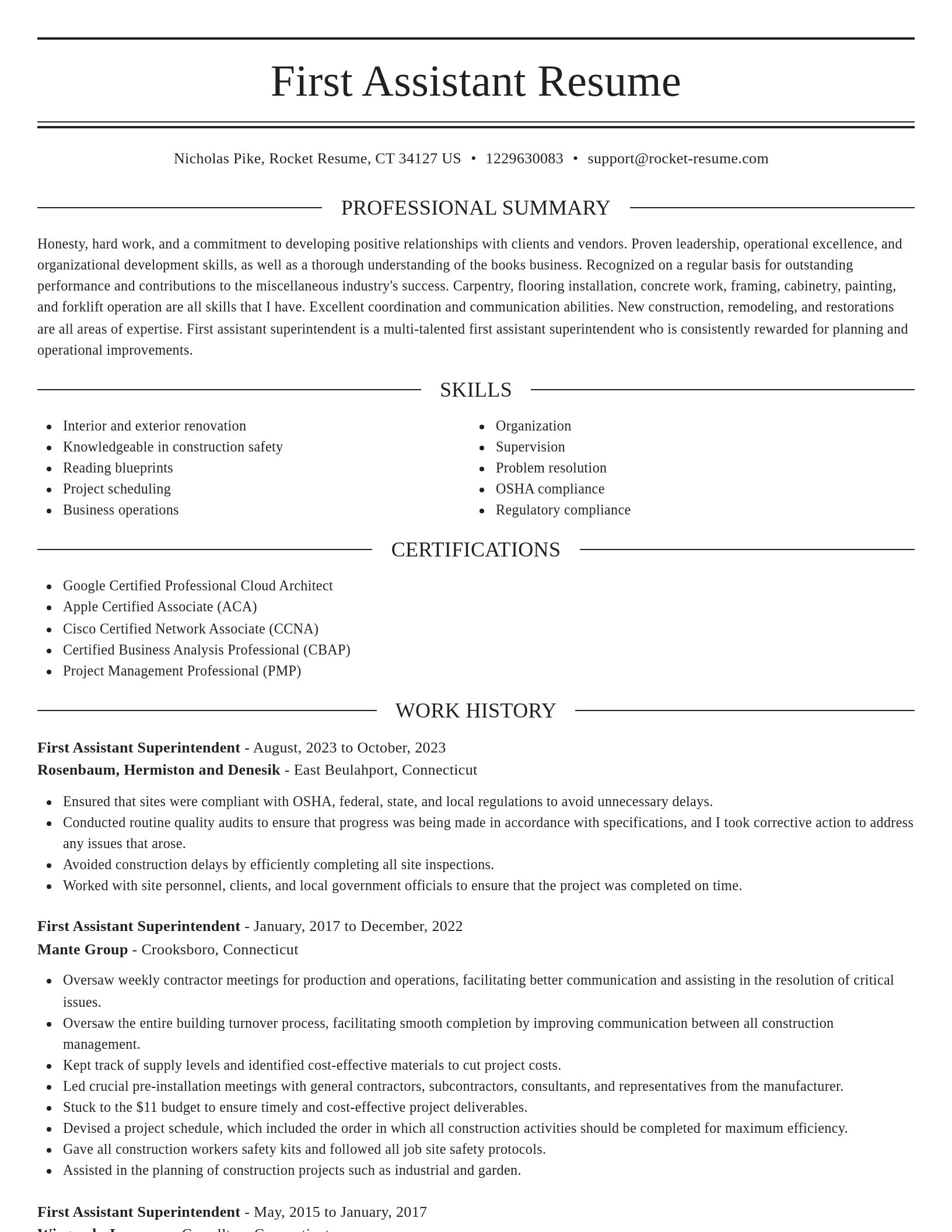 Elegant resume template