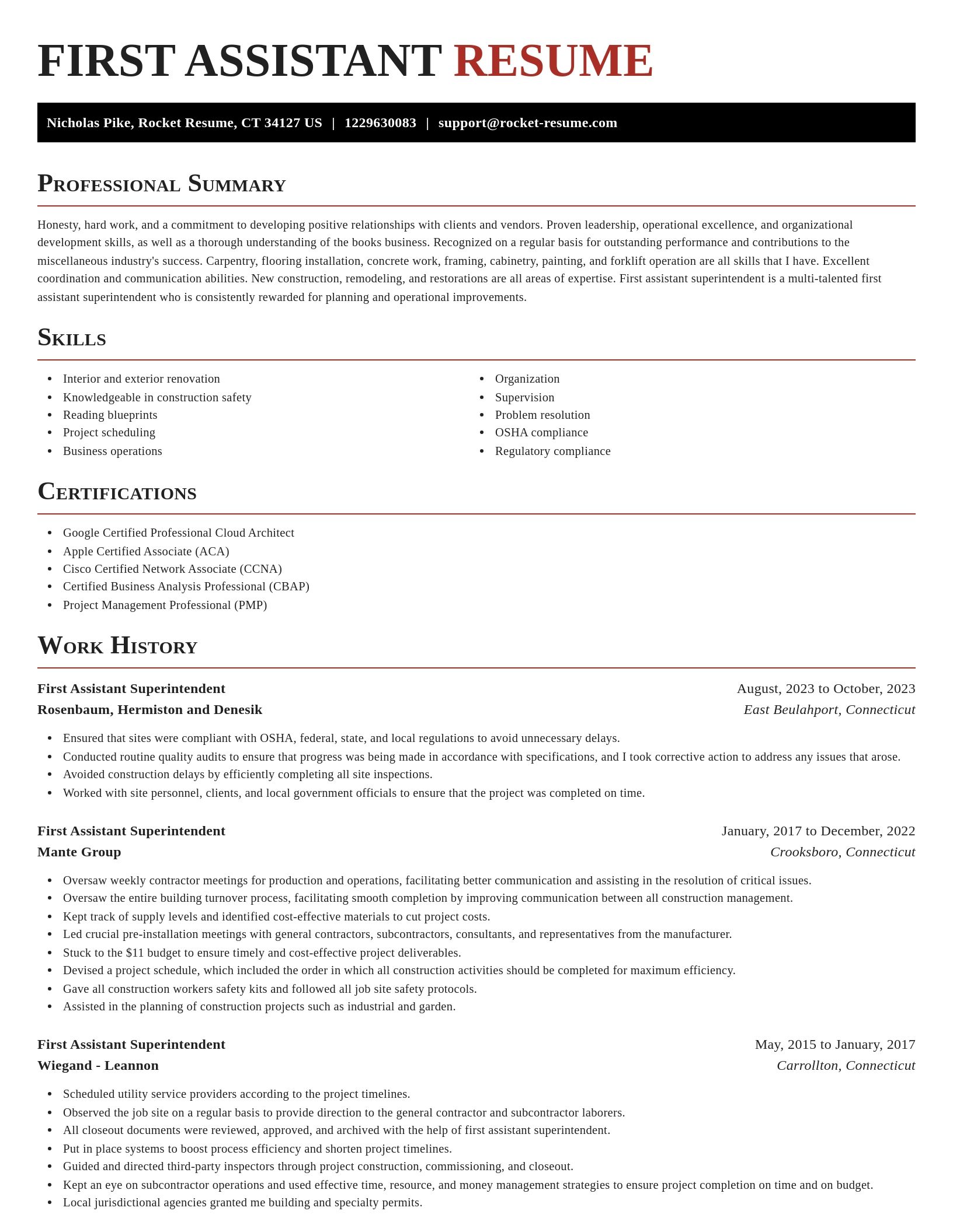 Exquisite resume template
