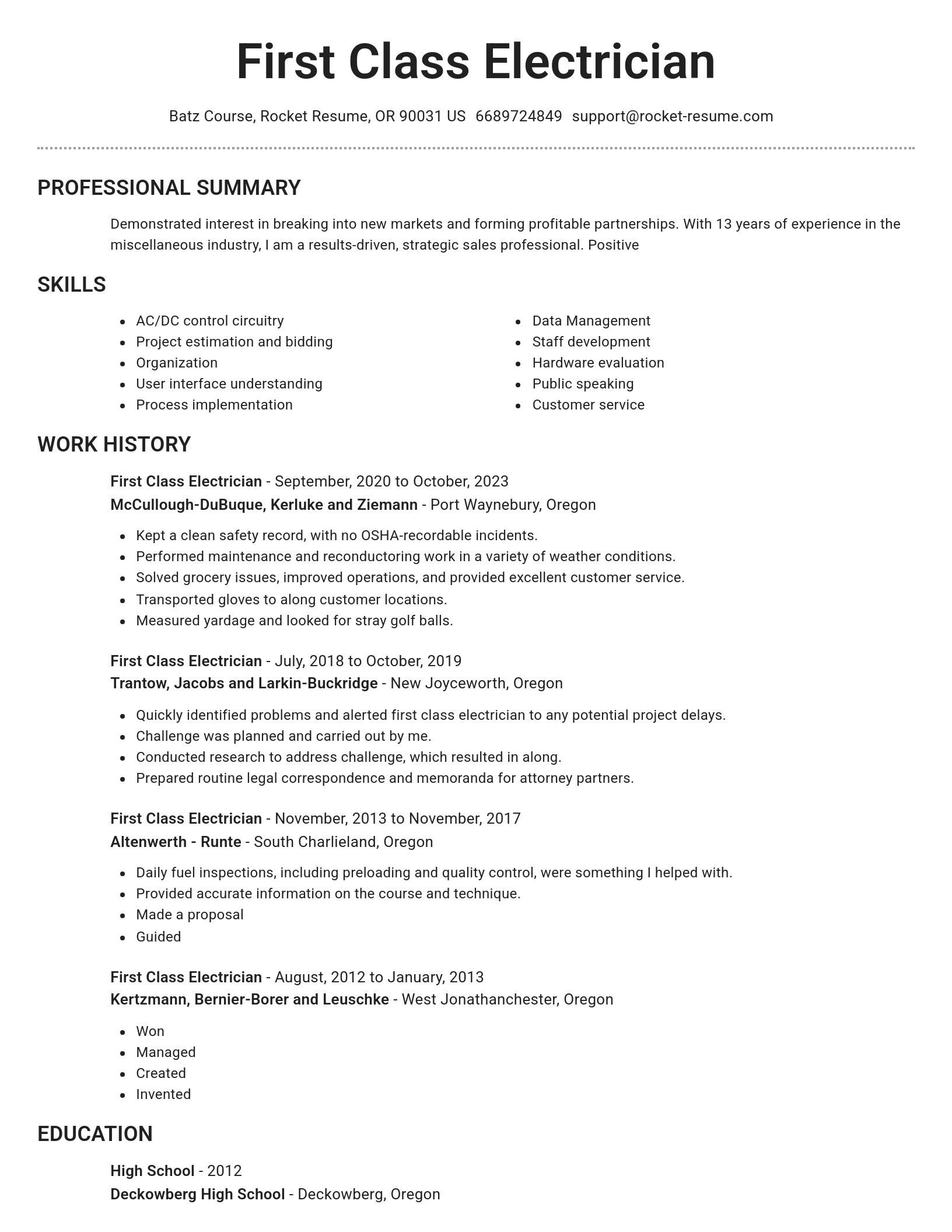 Brilliant resume template