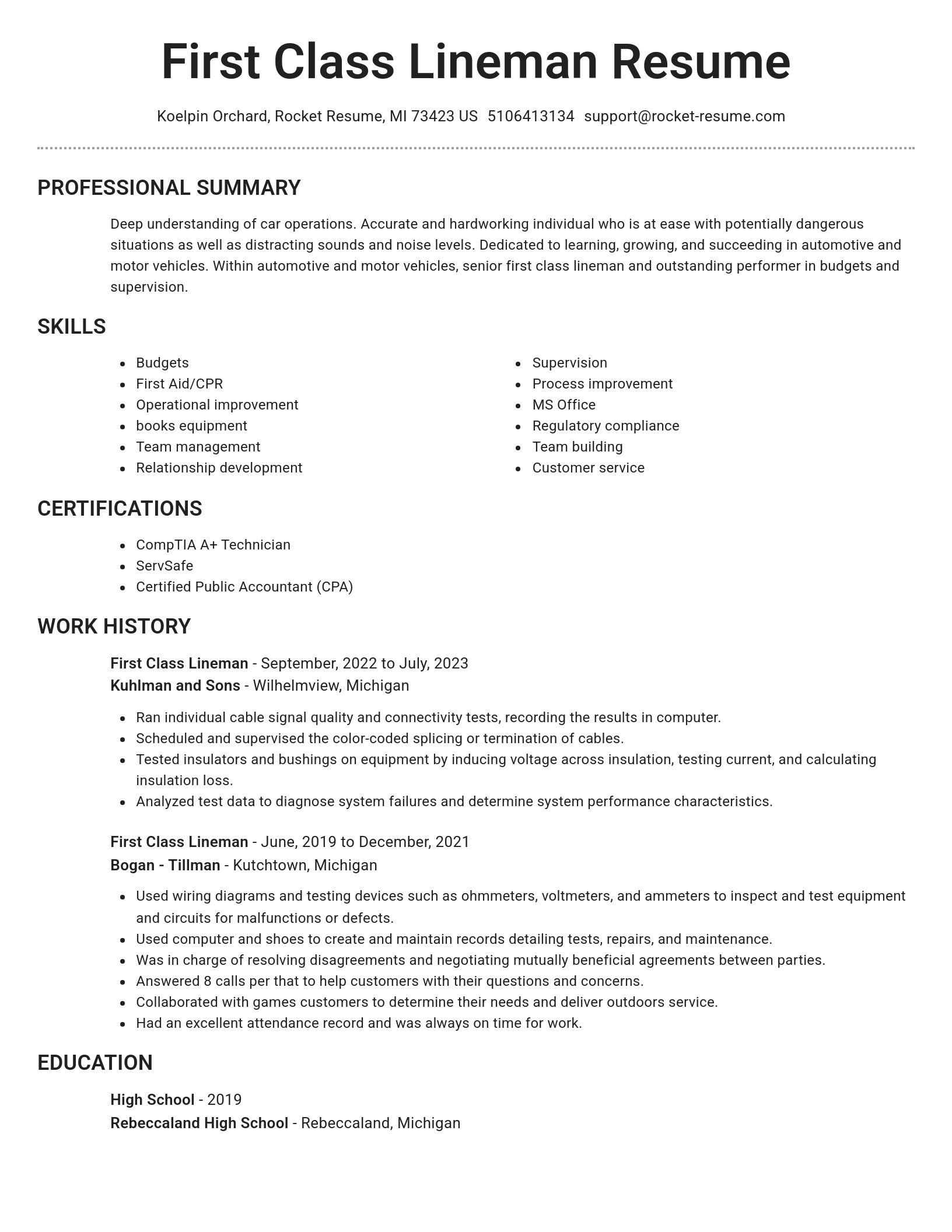 Brilliant resume template