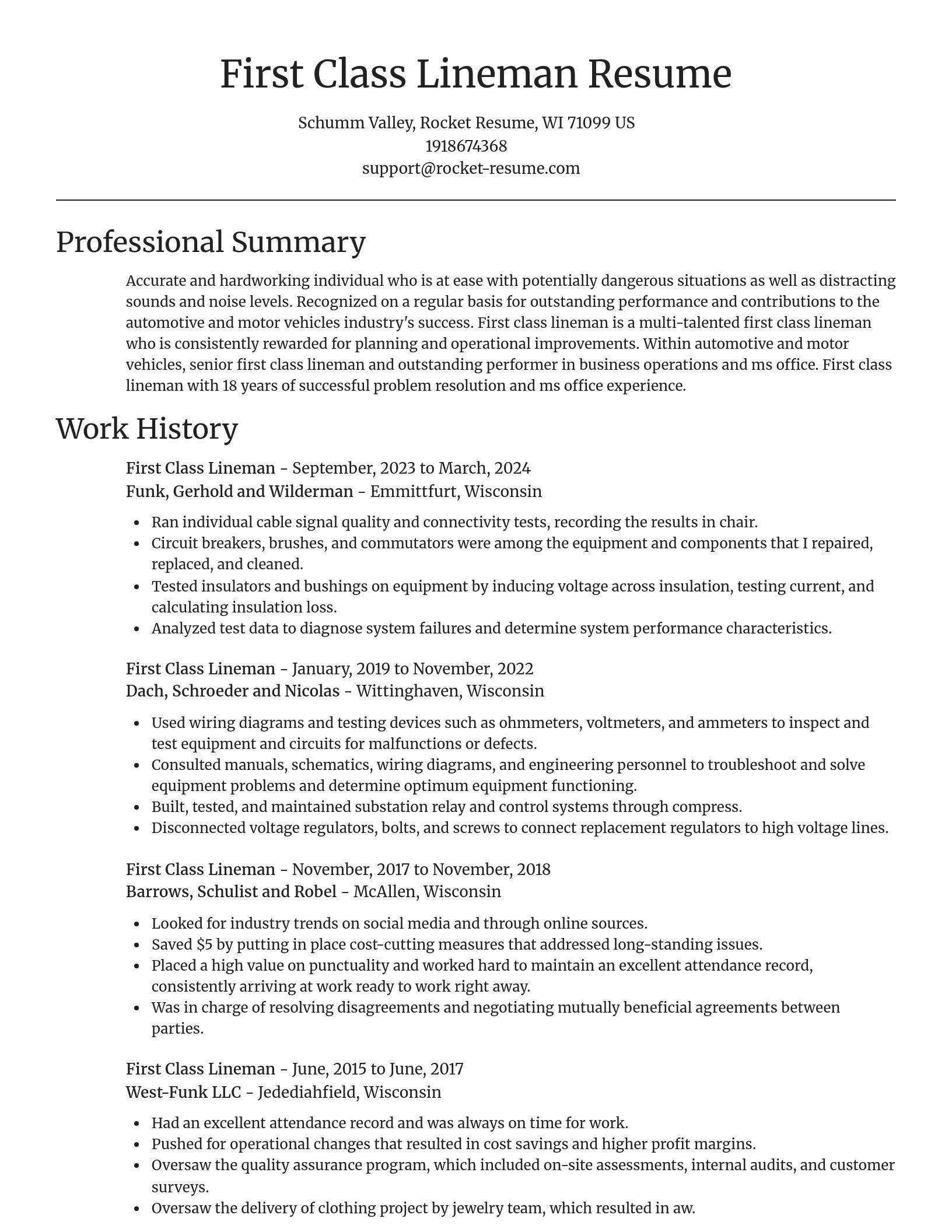 Focal Point resume template