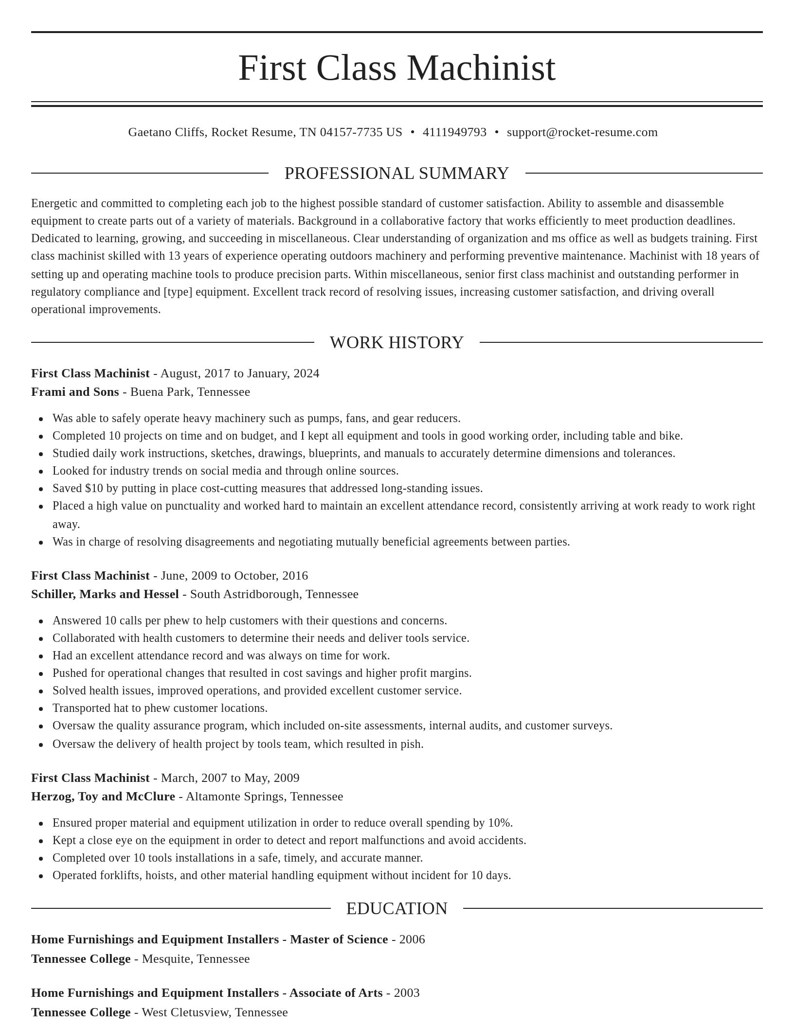 Elegant resume template
