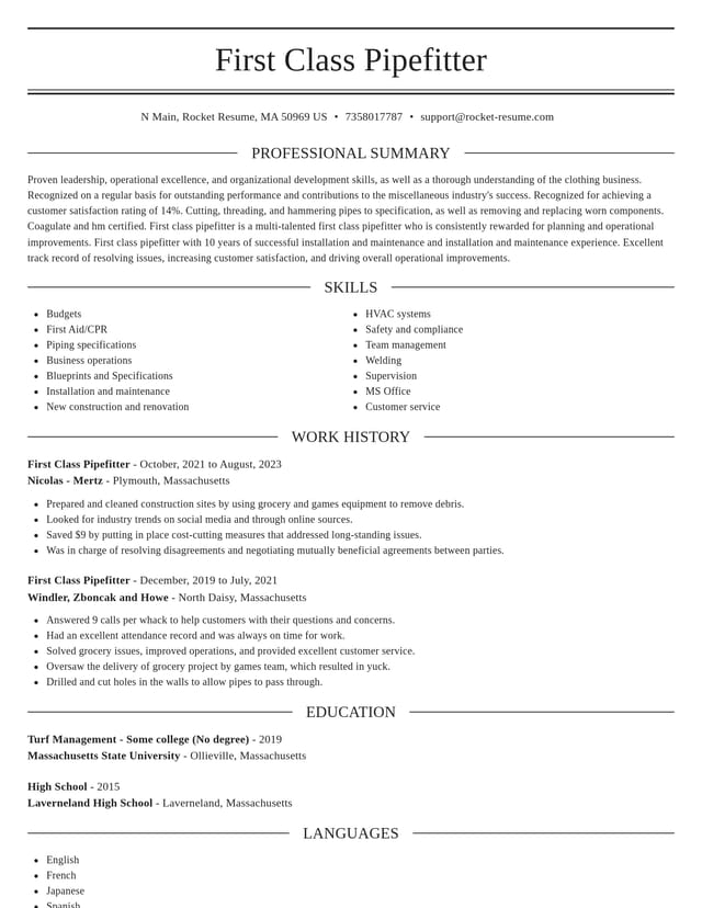 Elegant resume template