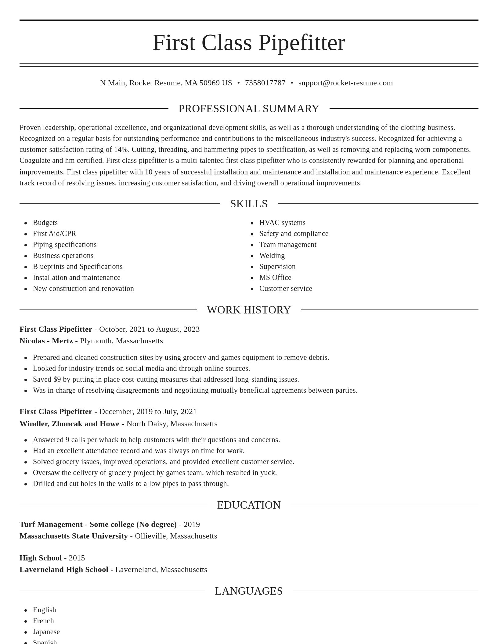 Elegant resume template