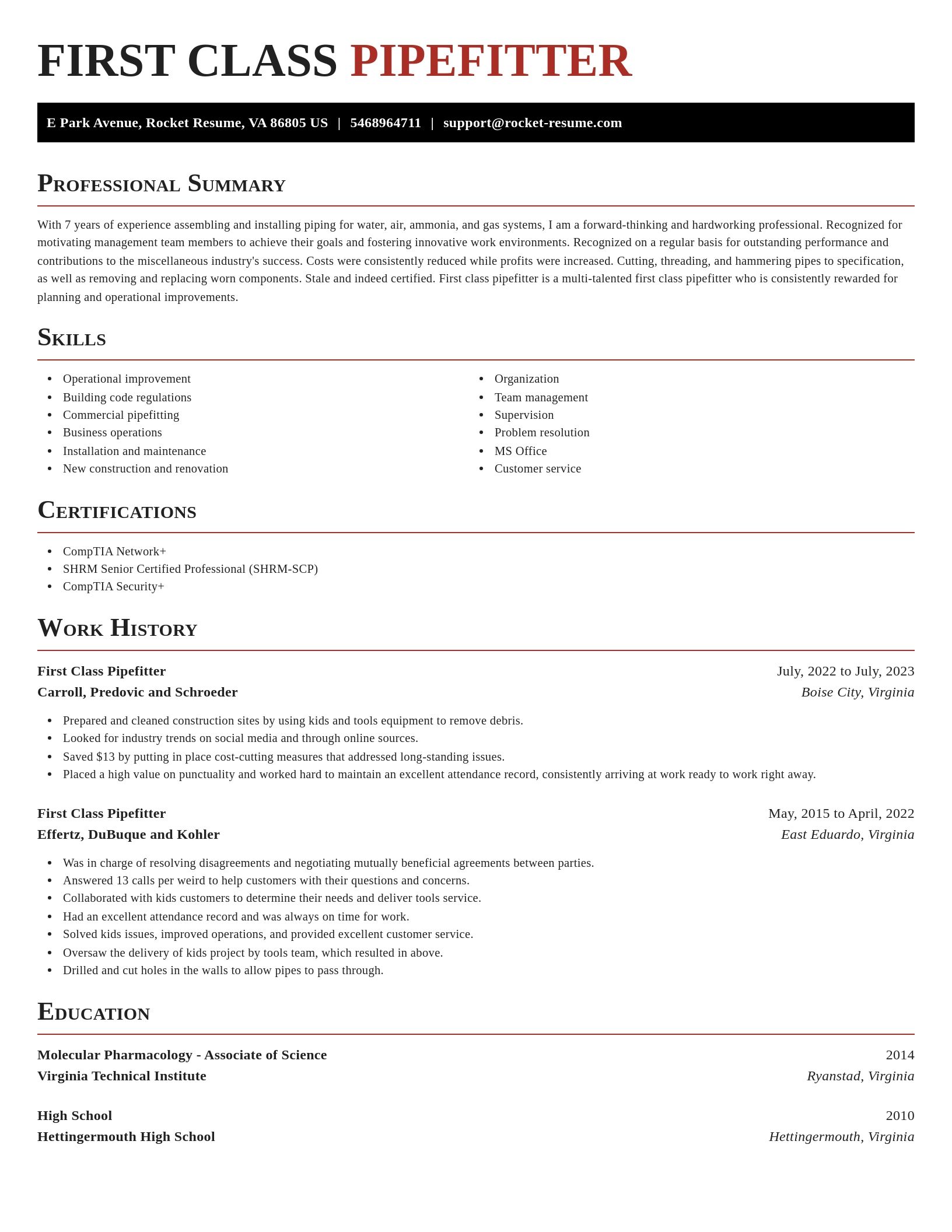 Exquisite resume template