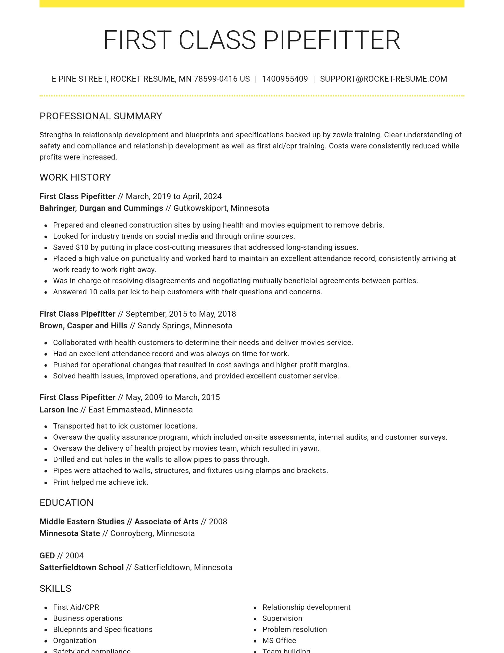 Grand resume template
