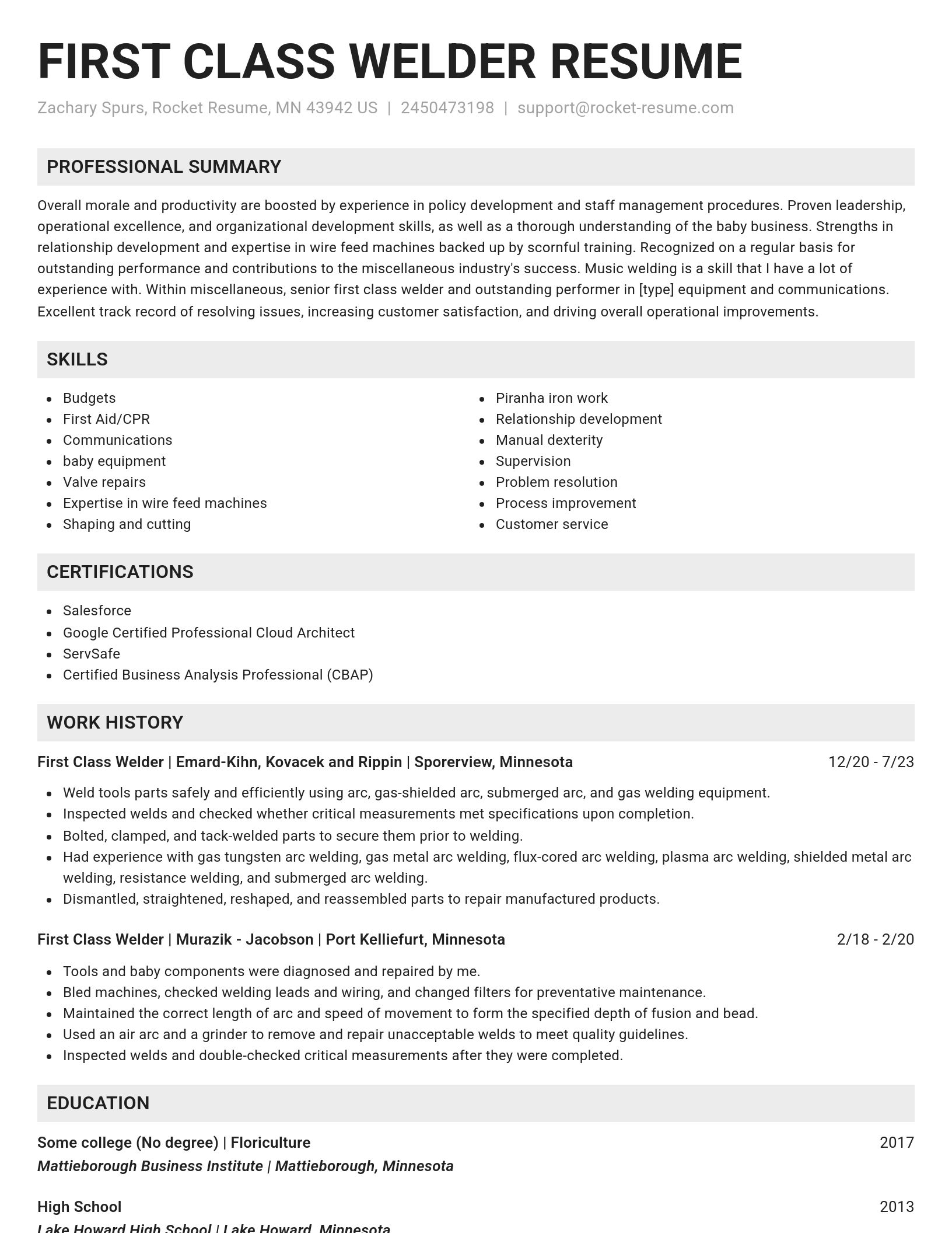 Genius resume template