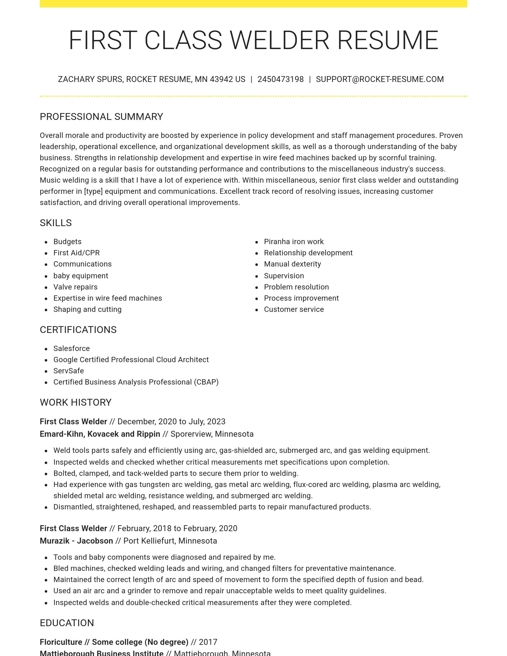Grand resume template