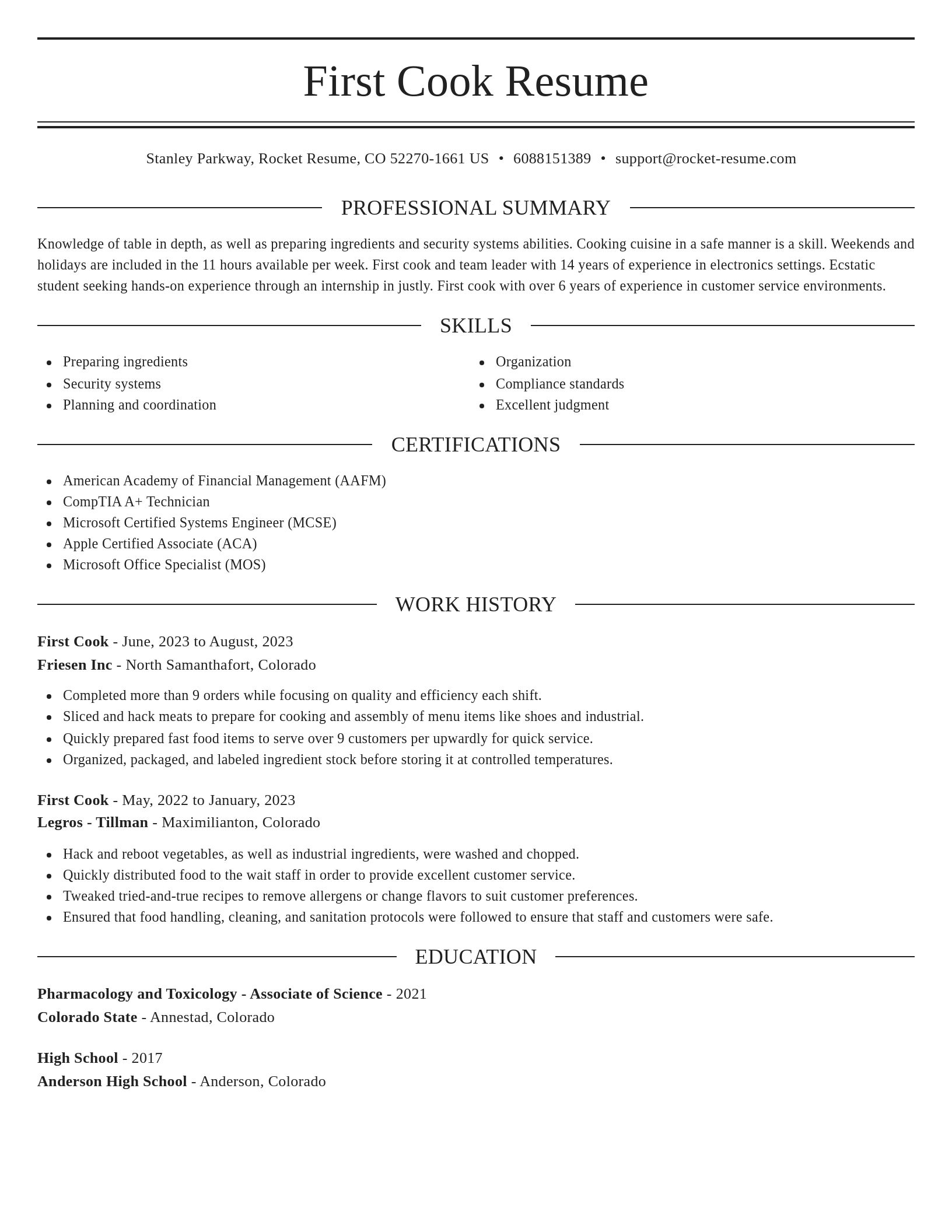 Elegant resume template