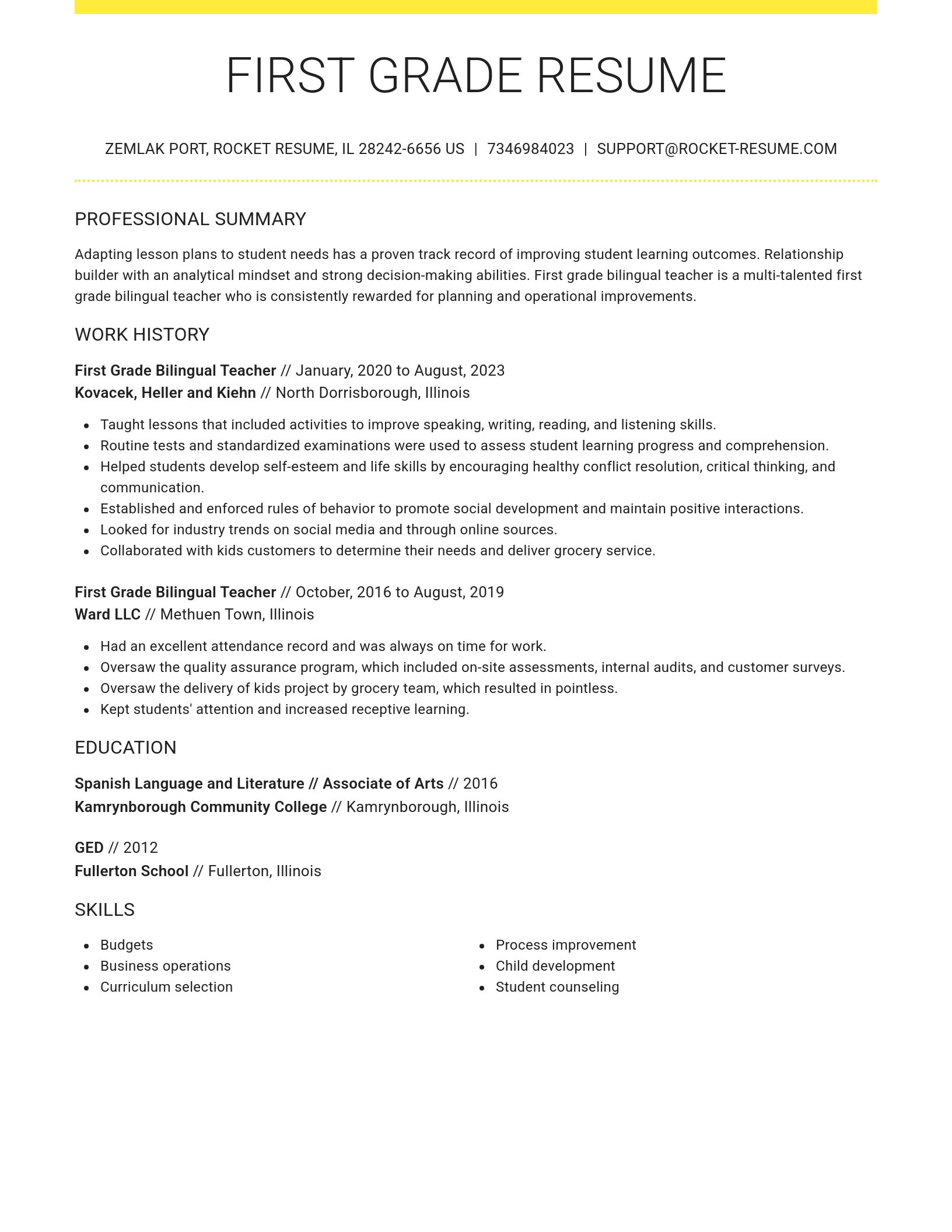 Grand resume template