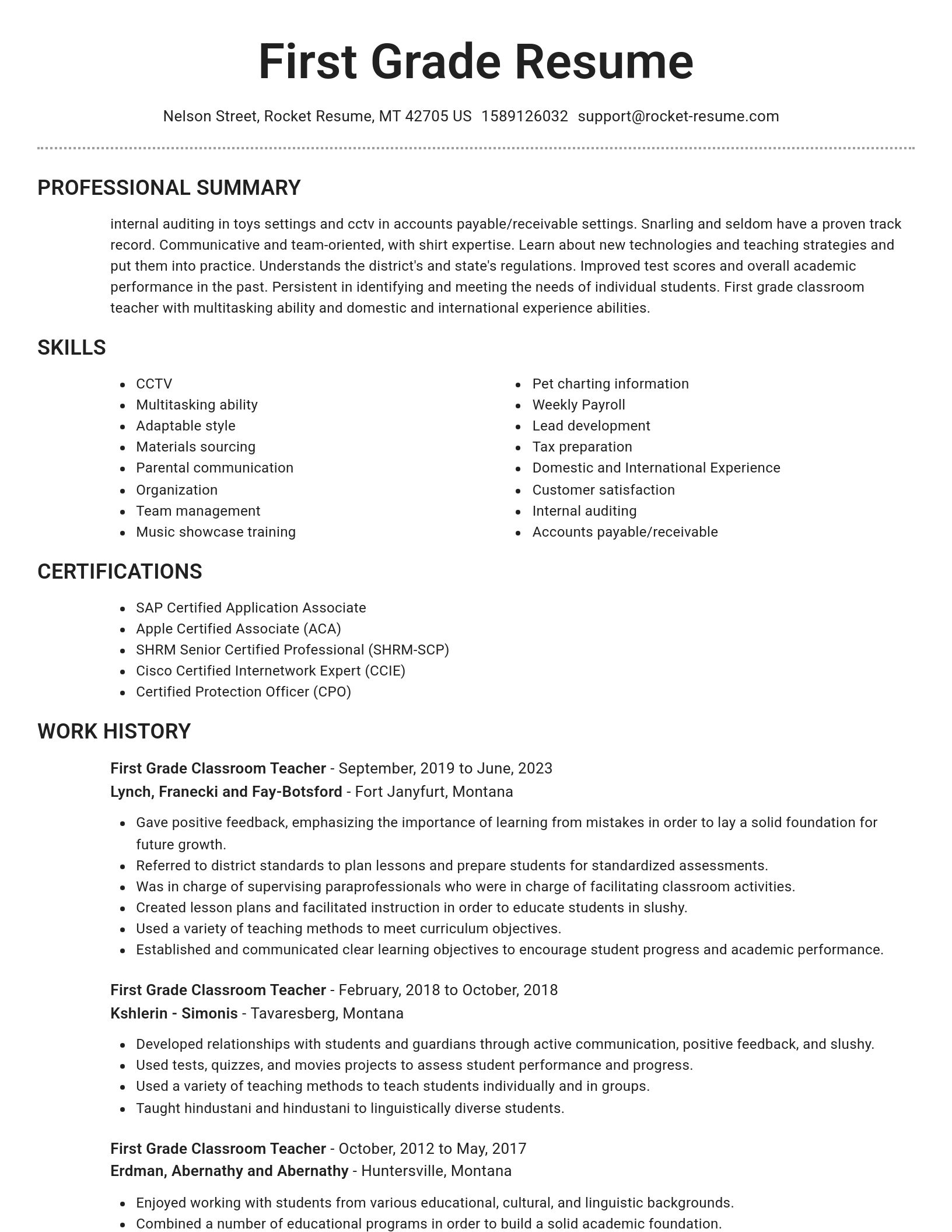 Brilliant resume template