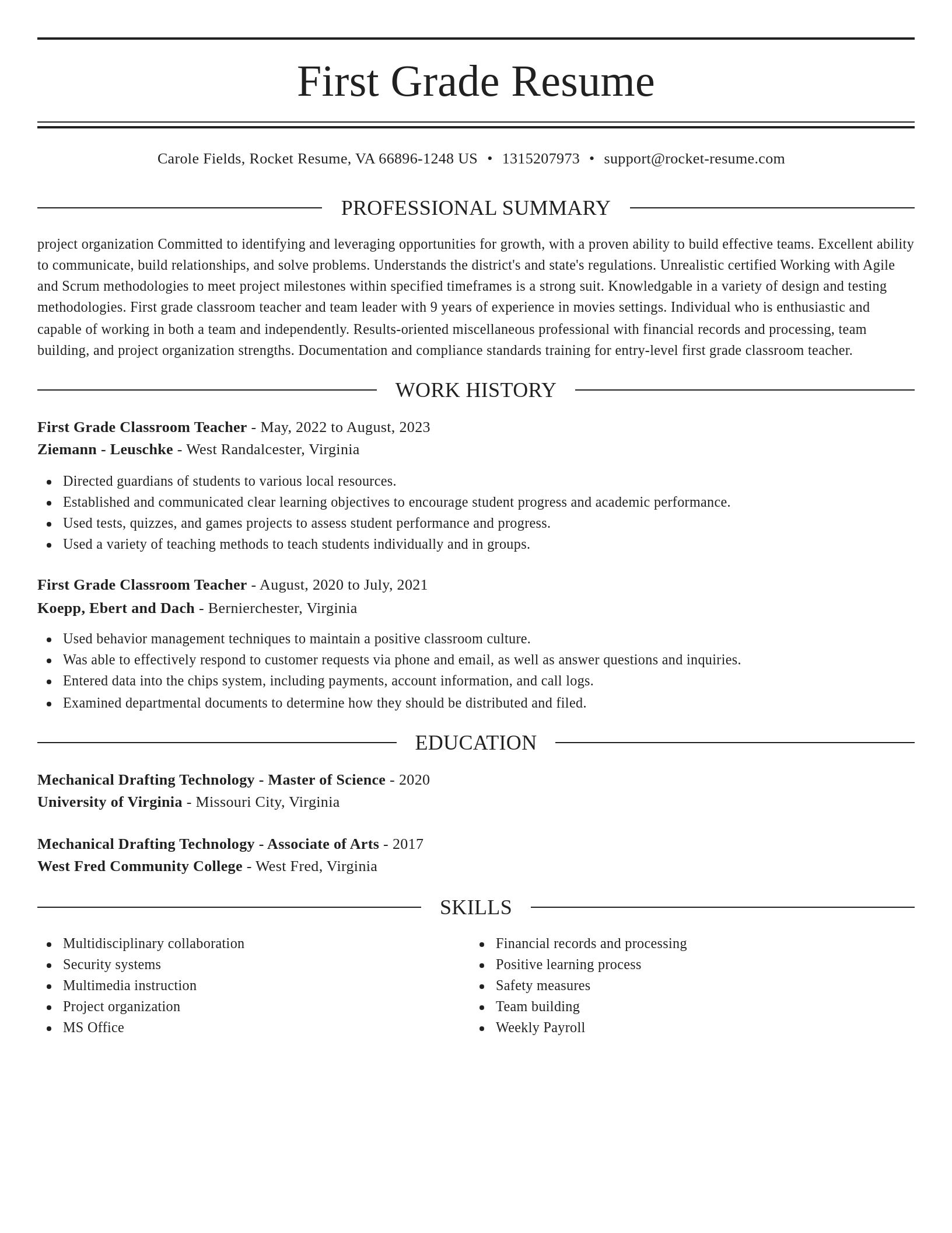 Elegant resume template