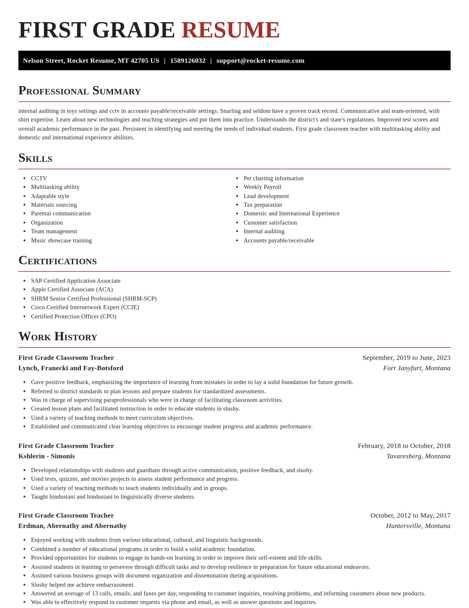 Exquisite resume template