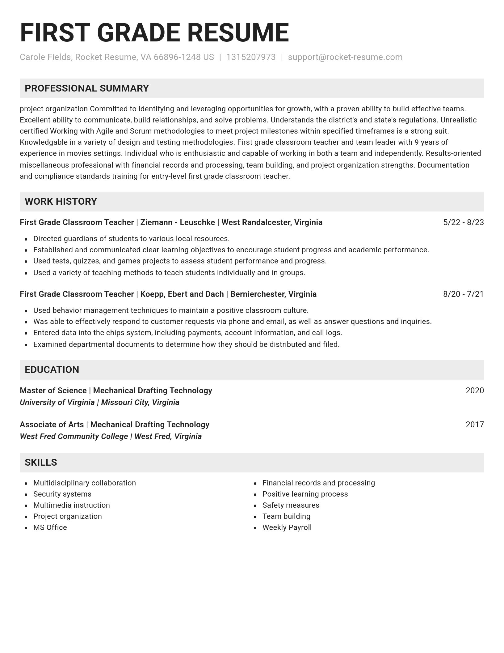 Genius resume template