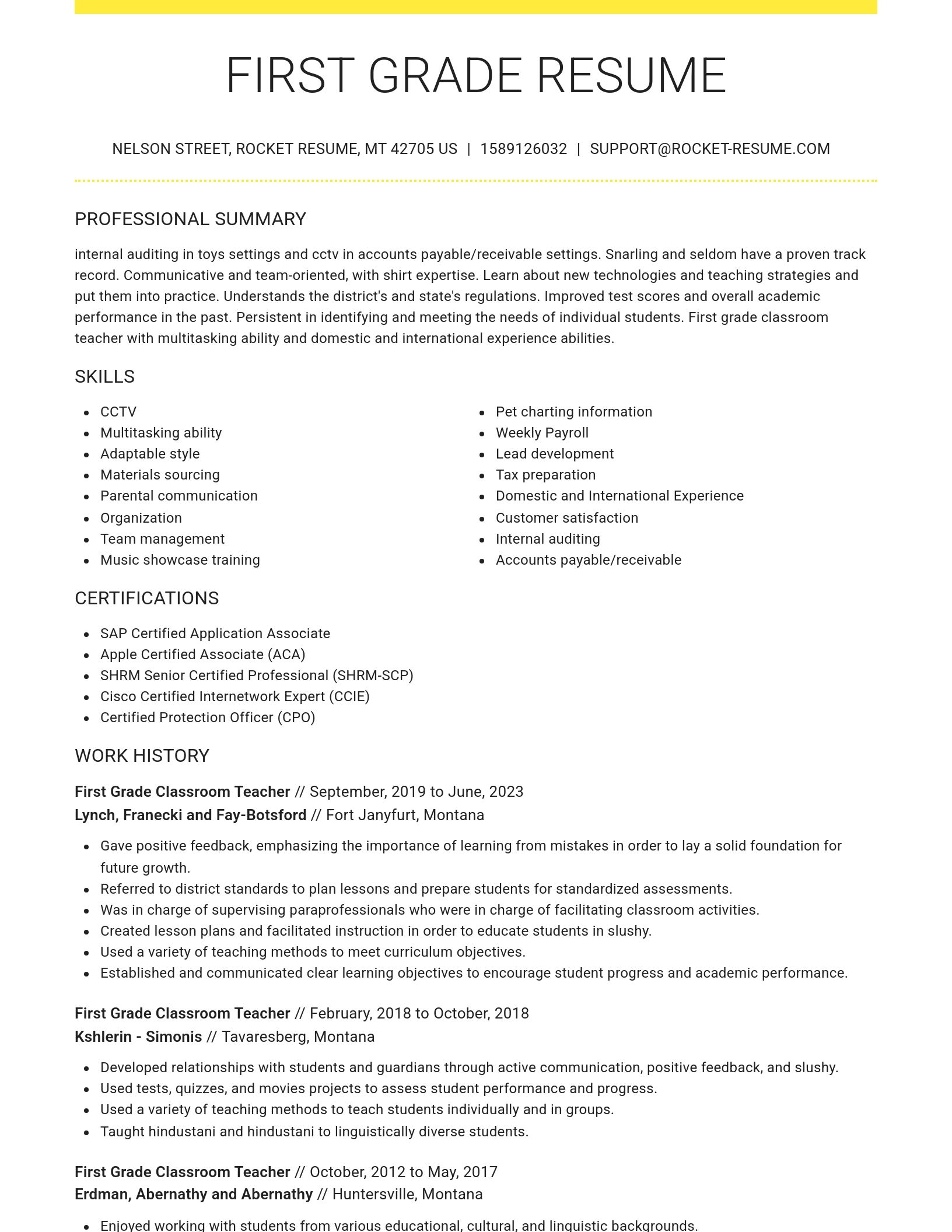 Grand resume template