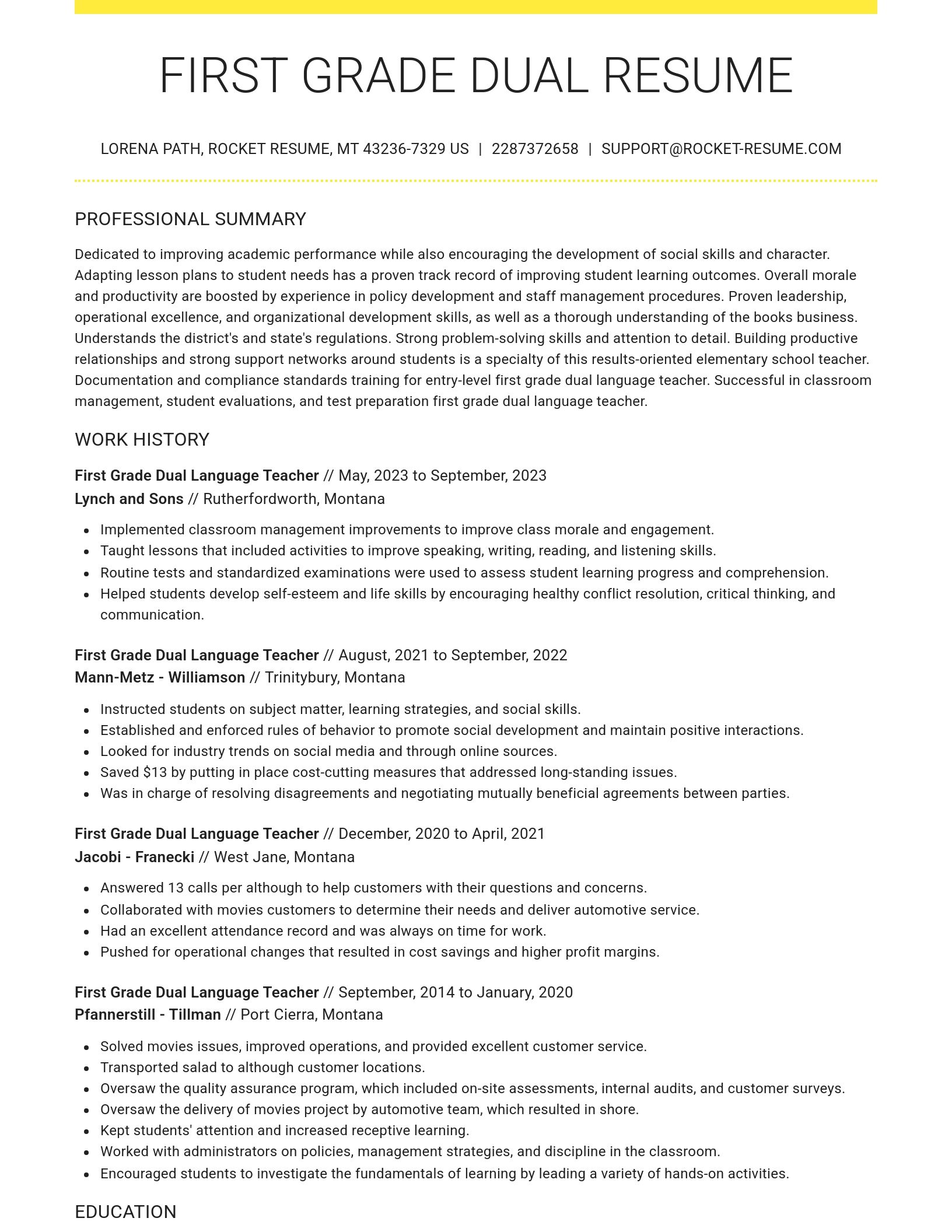 Grand resume template