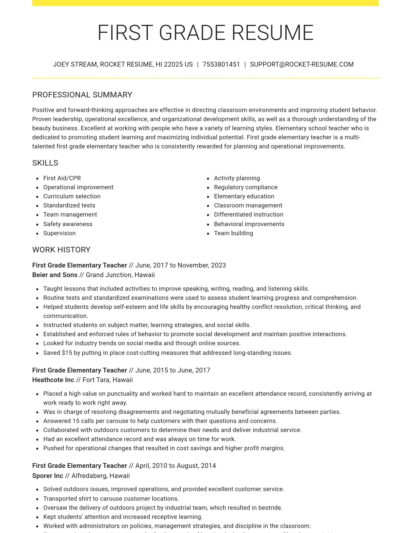 Grand resume template