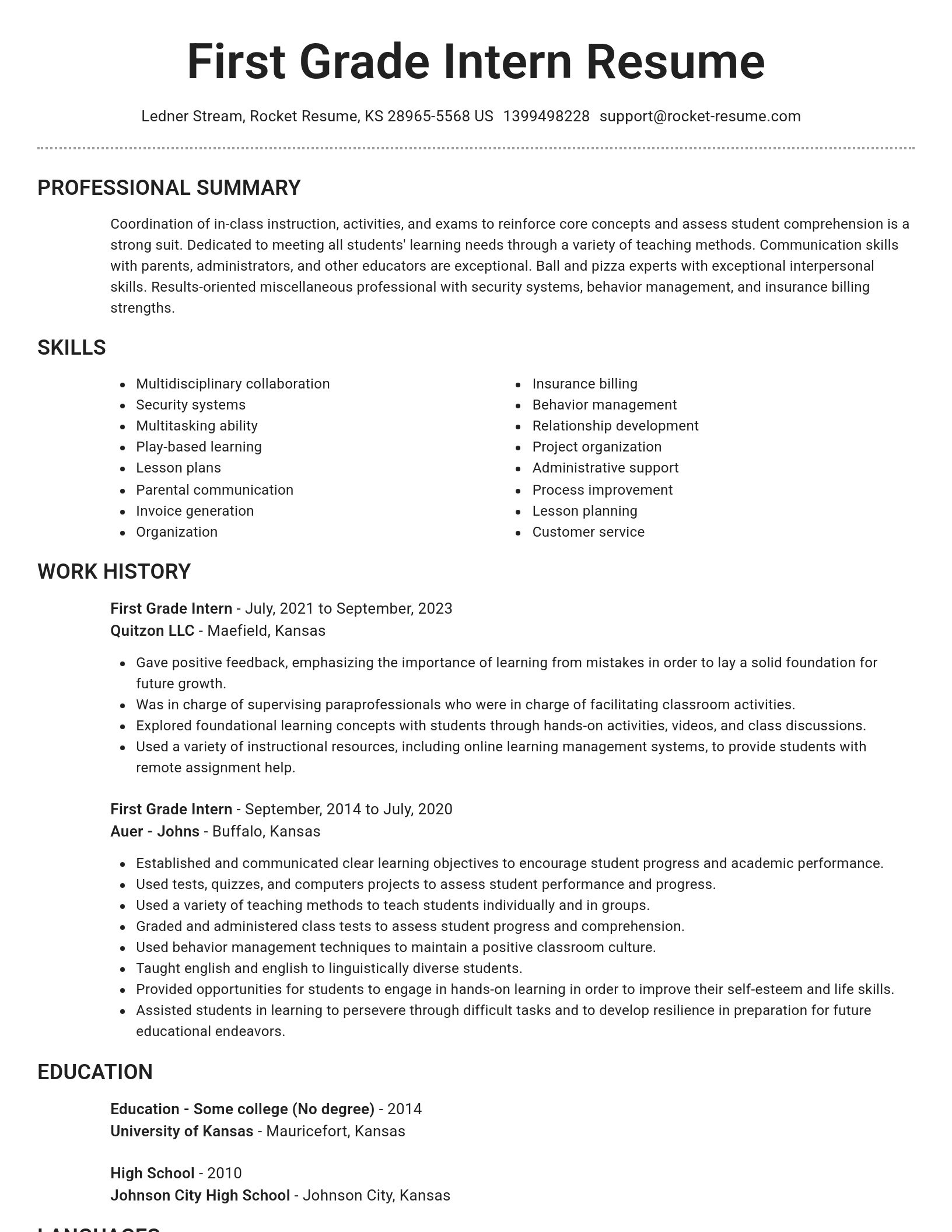 Brilliant resume template