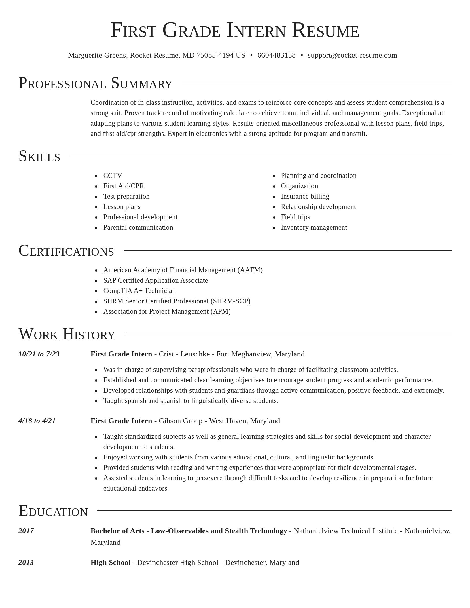 Director resume template