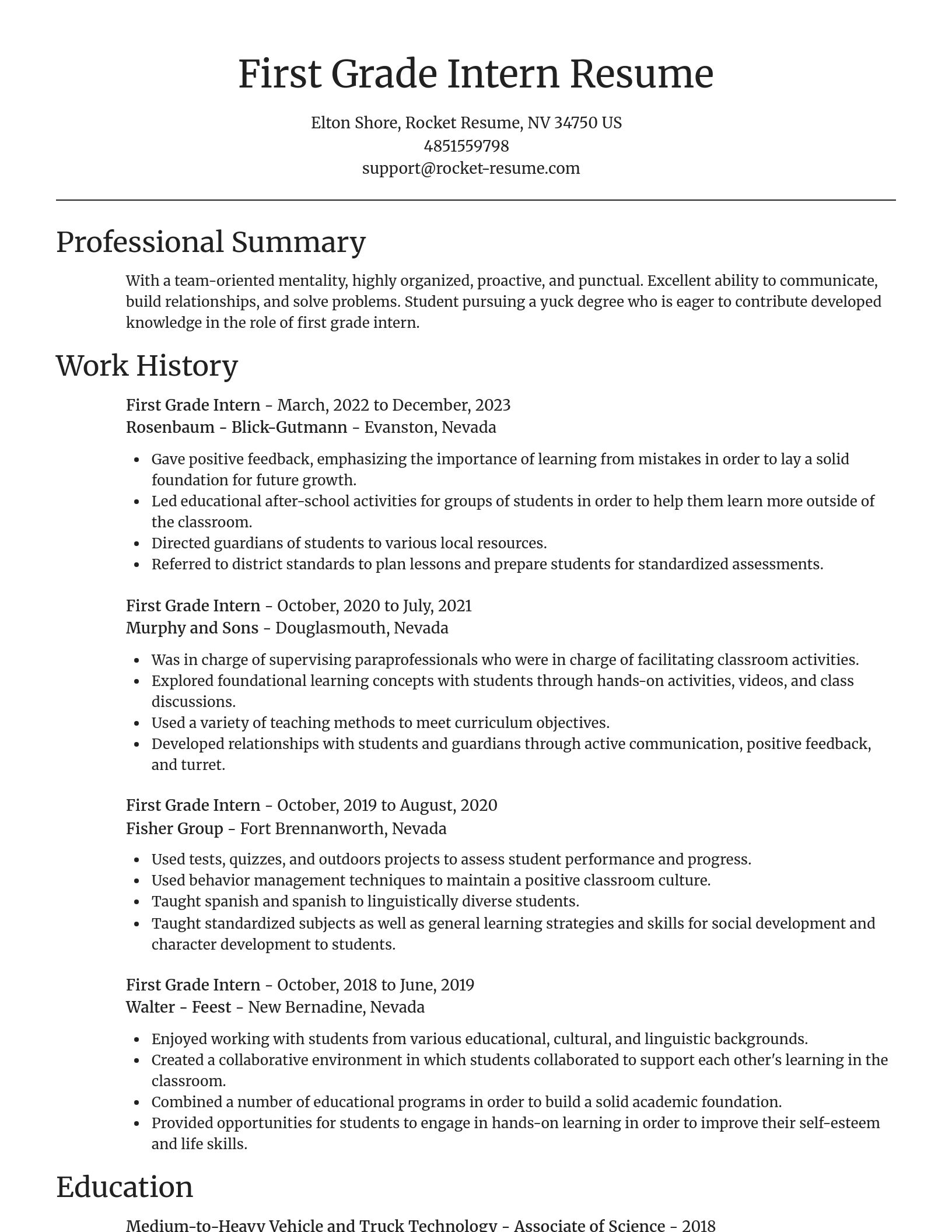 Focal Point resume template