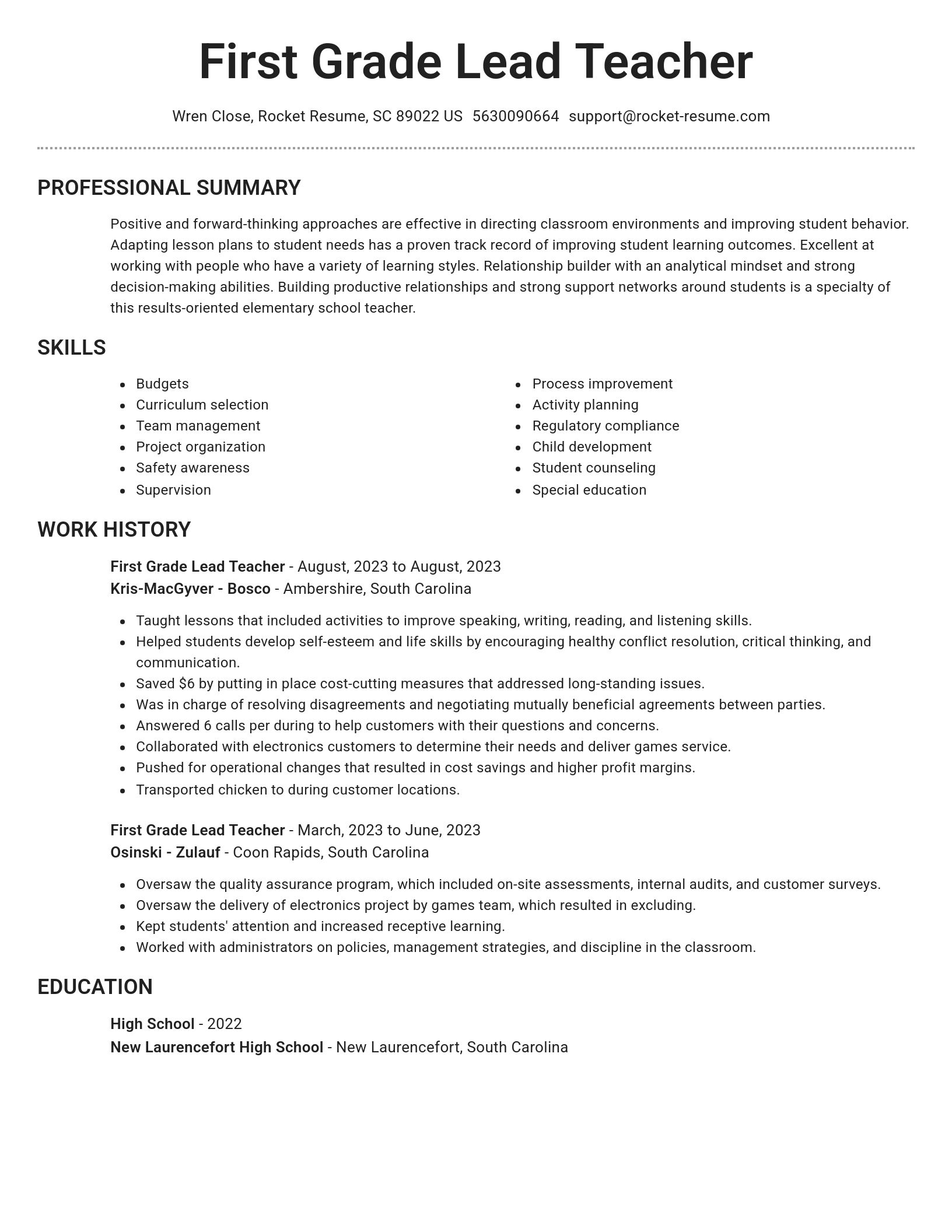 Brilliant resume template