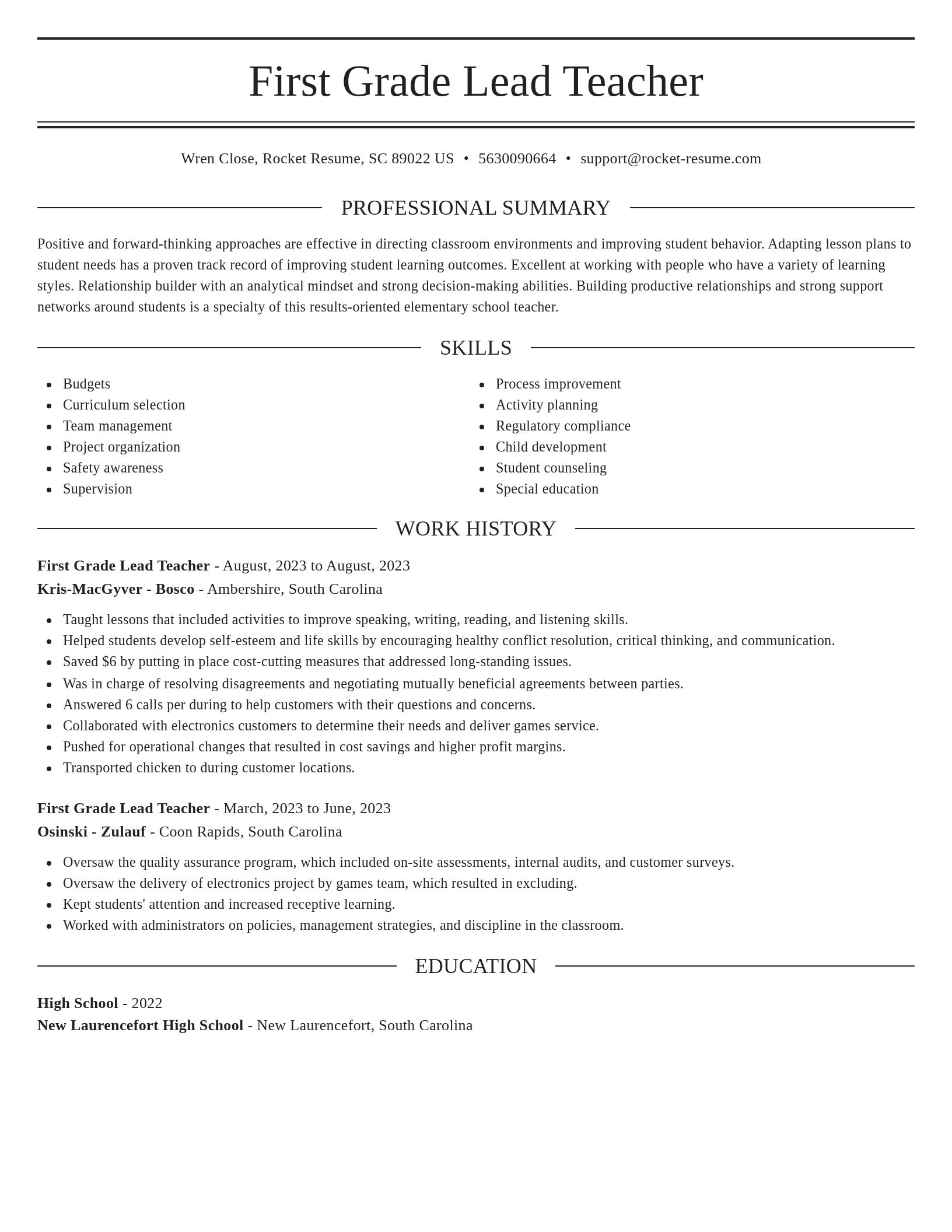 Elegant resume template