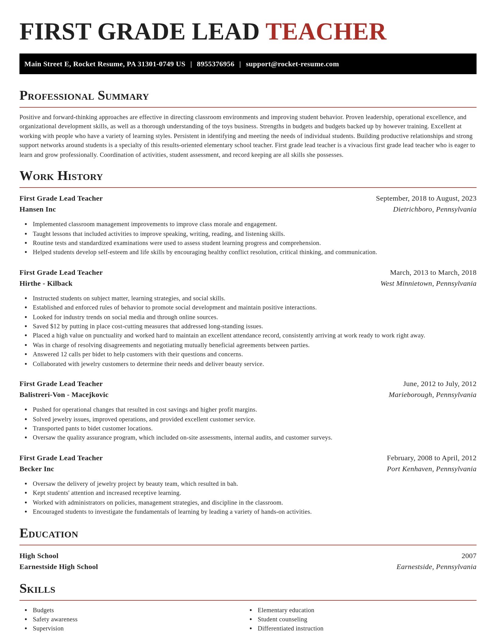 Exquisite resume template