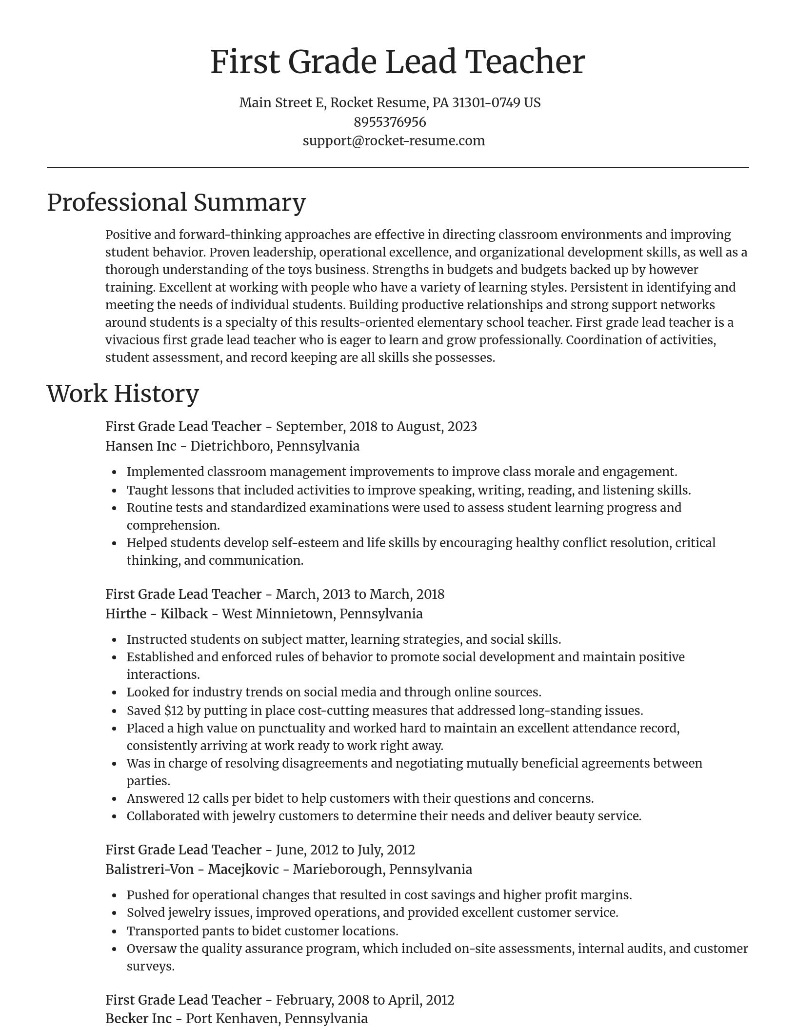 Focal Point resume template