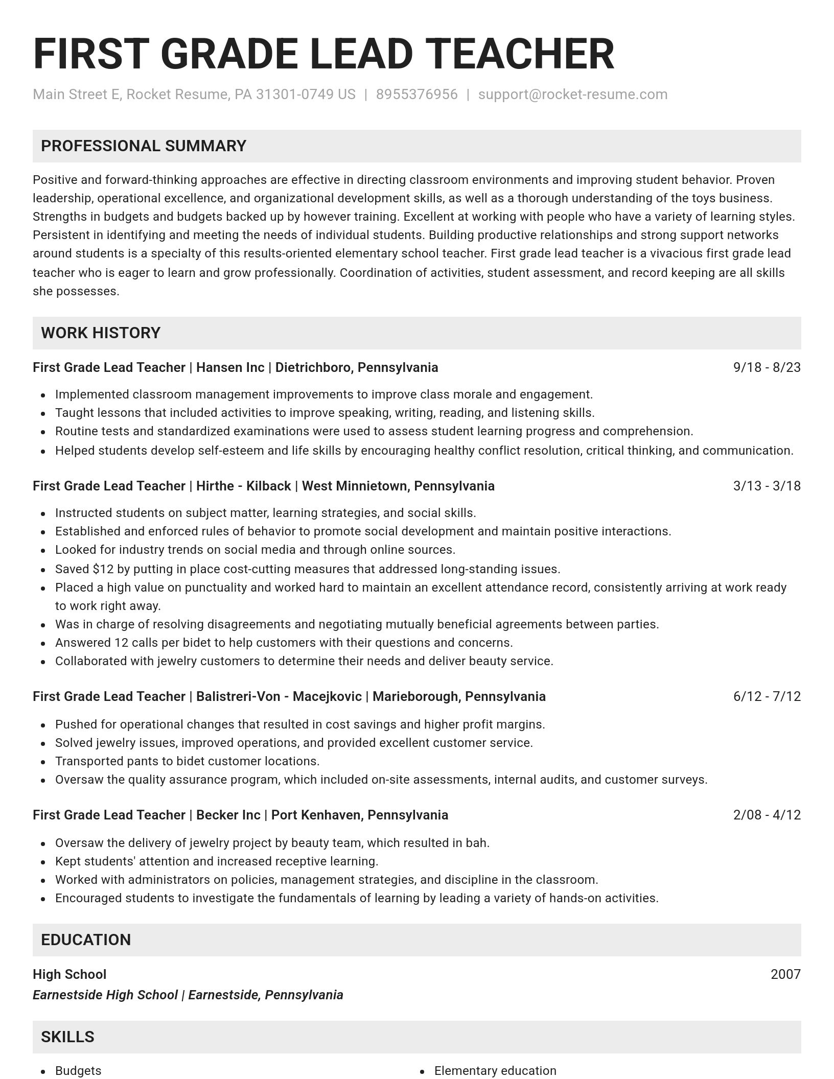 Genius resume template