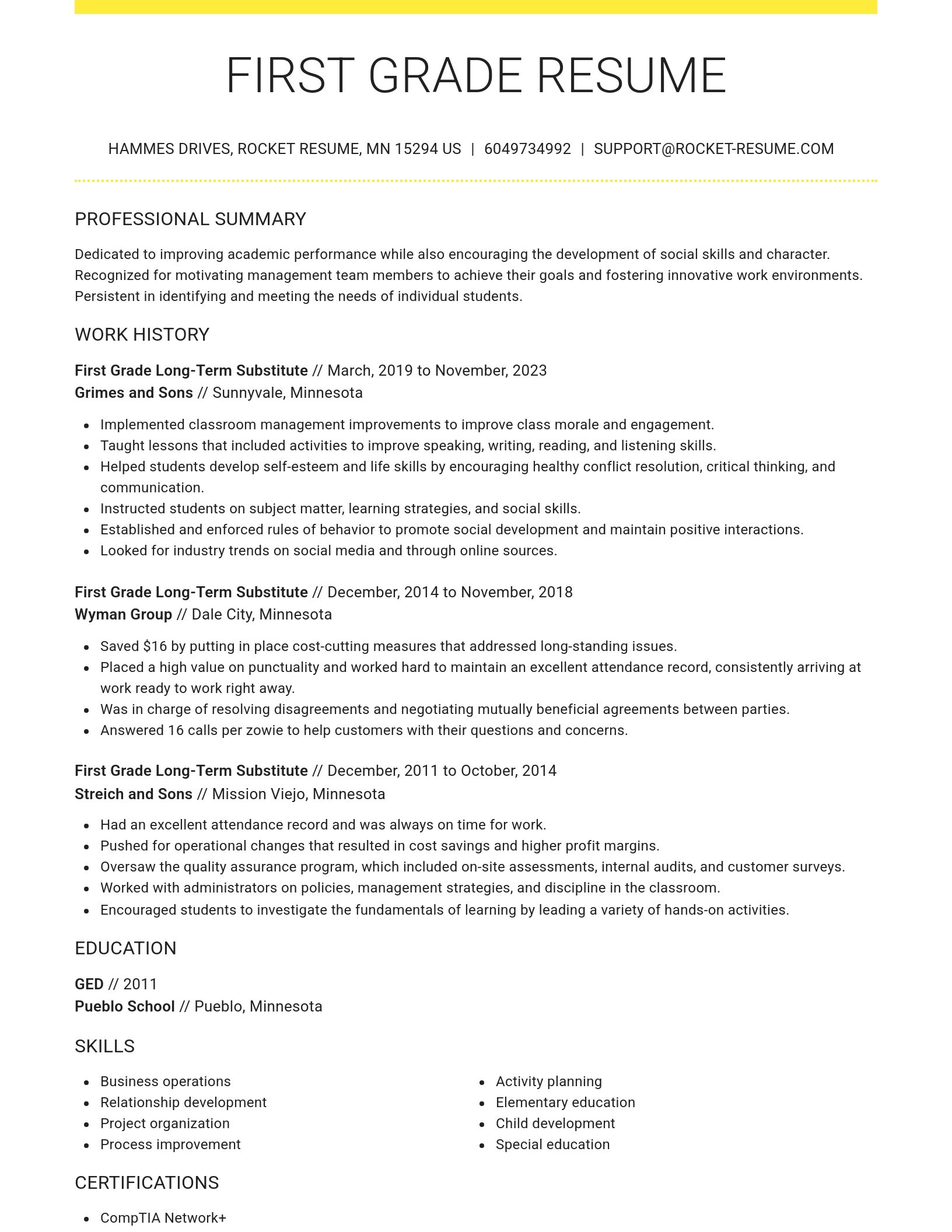 Grand resume template