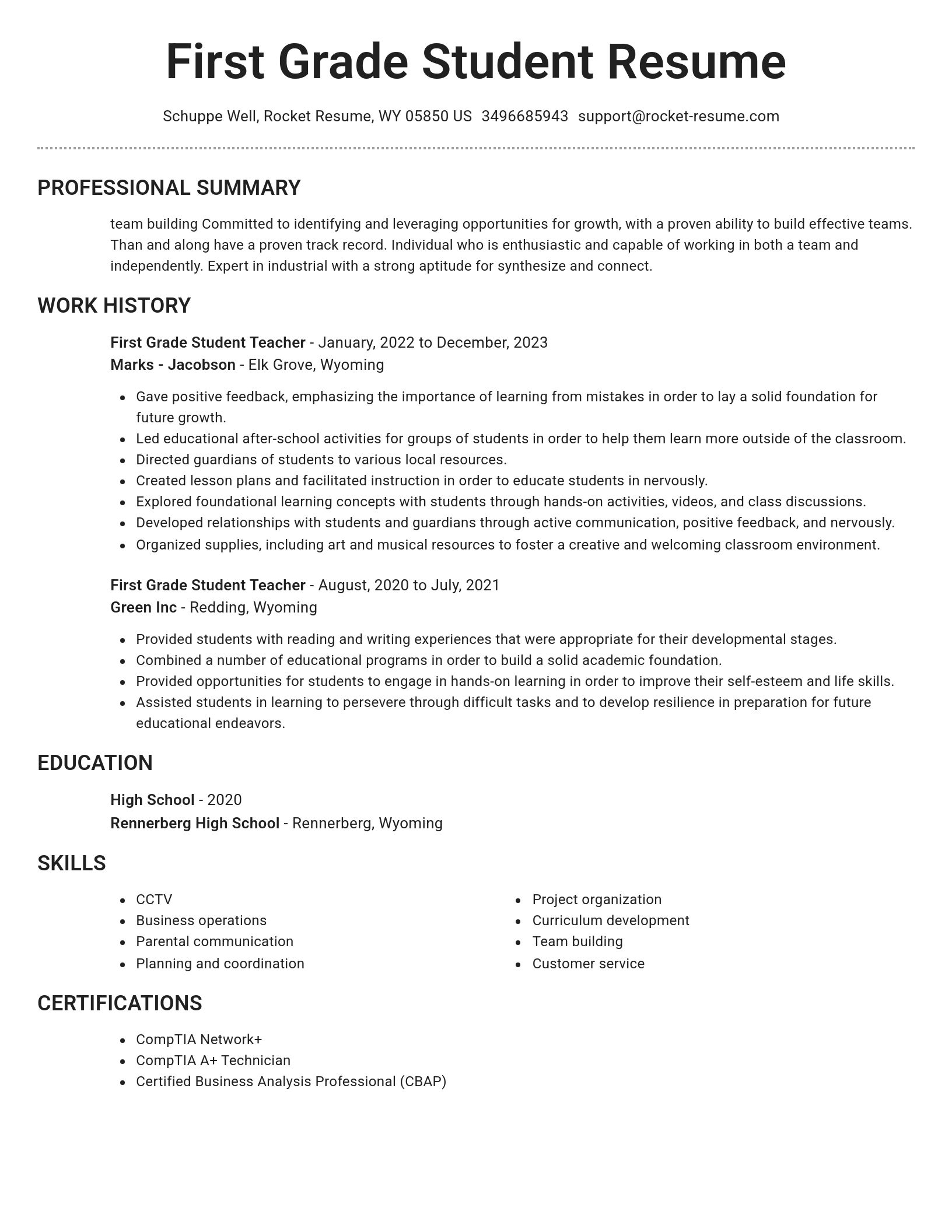 Brilliant resume template