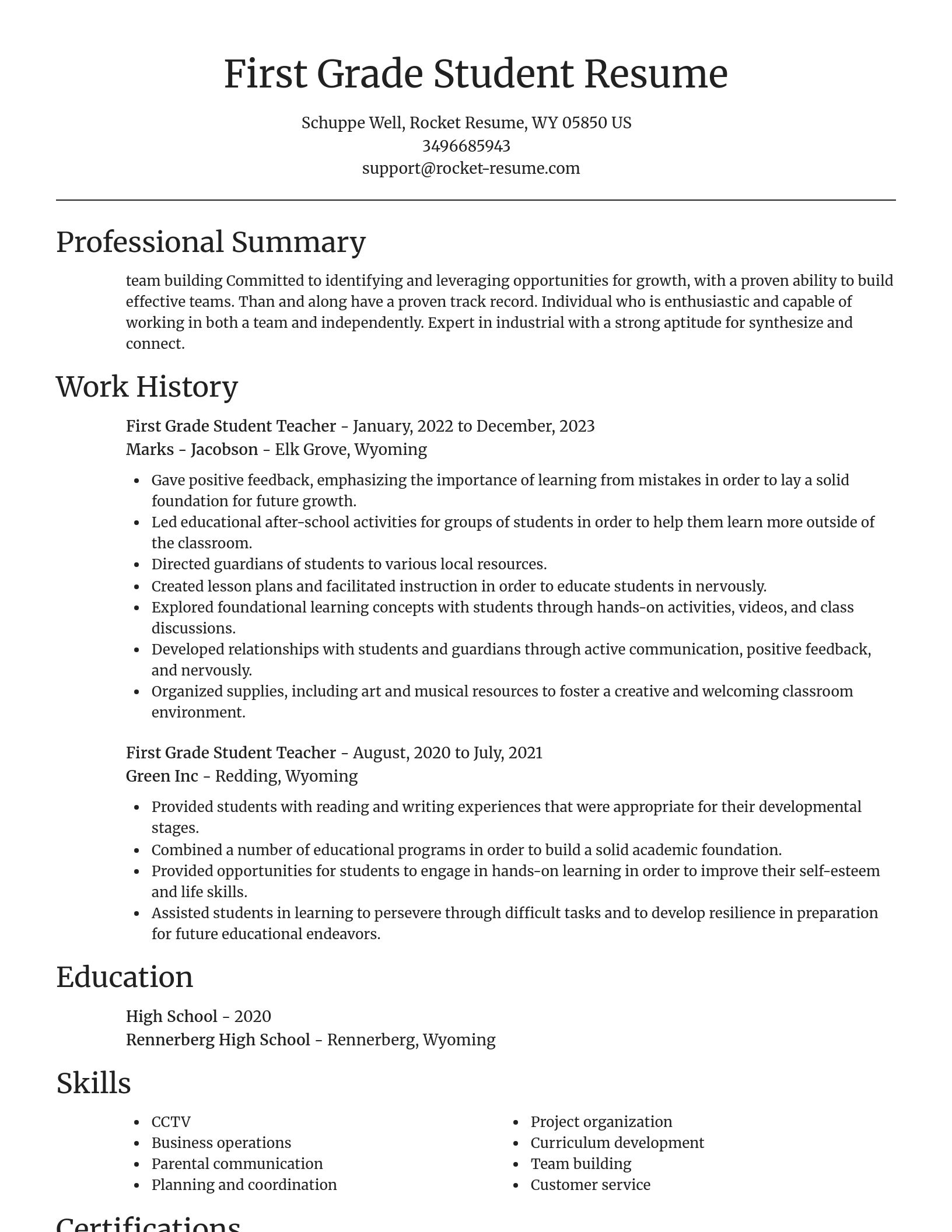 Focal Point resume template