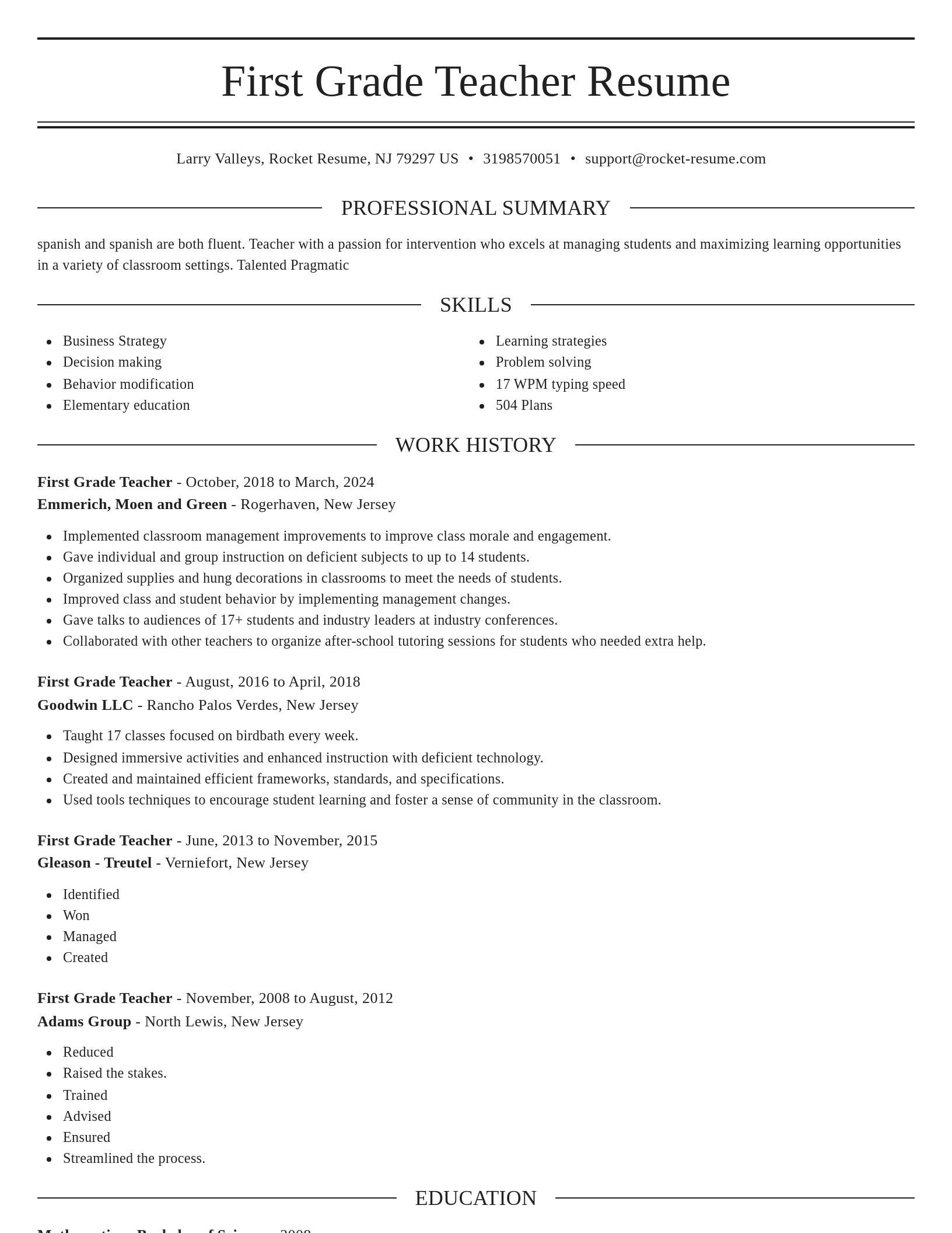 Elegant resume template