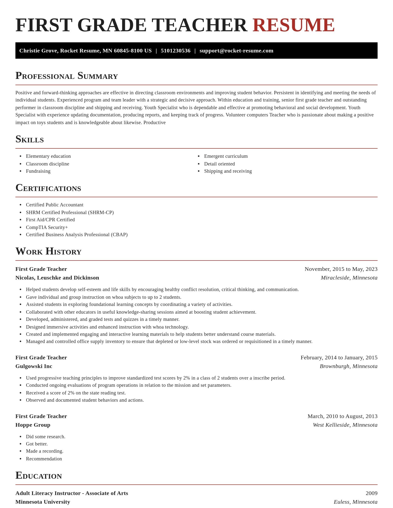 Exquisite resume template