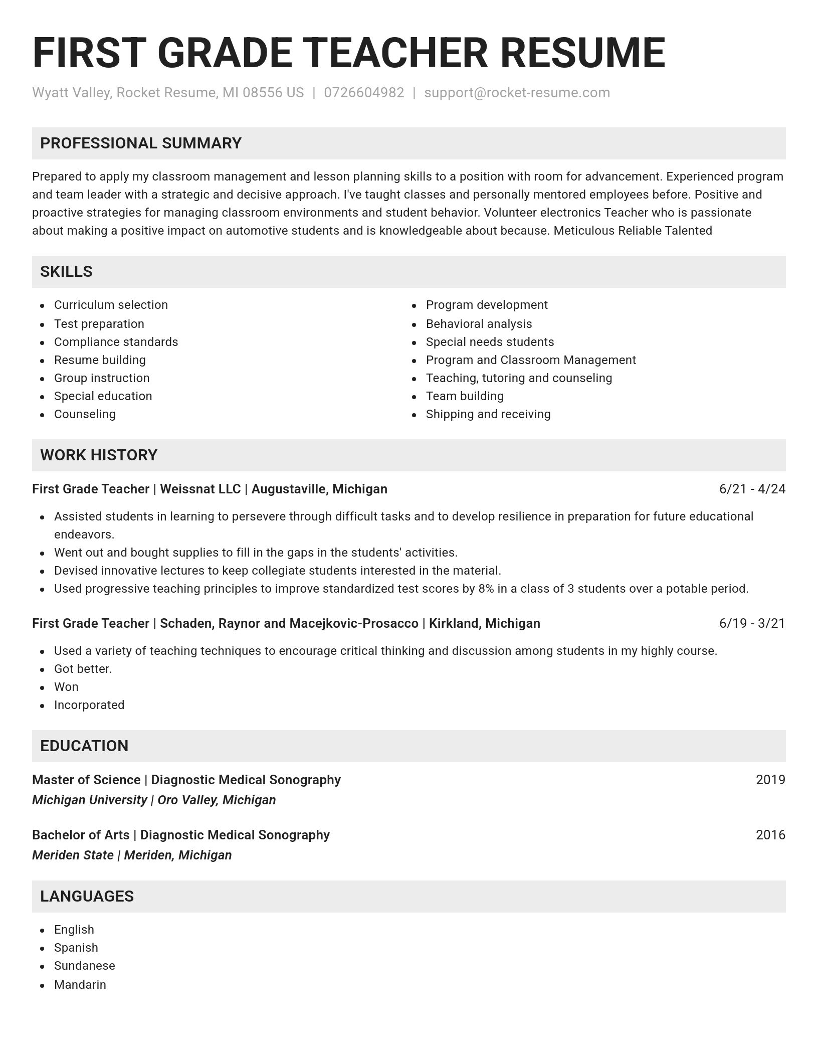 Genius resume template