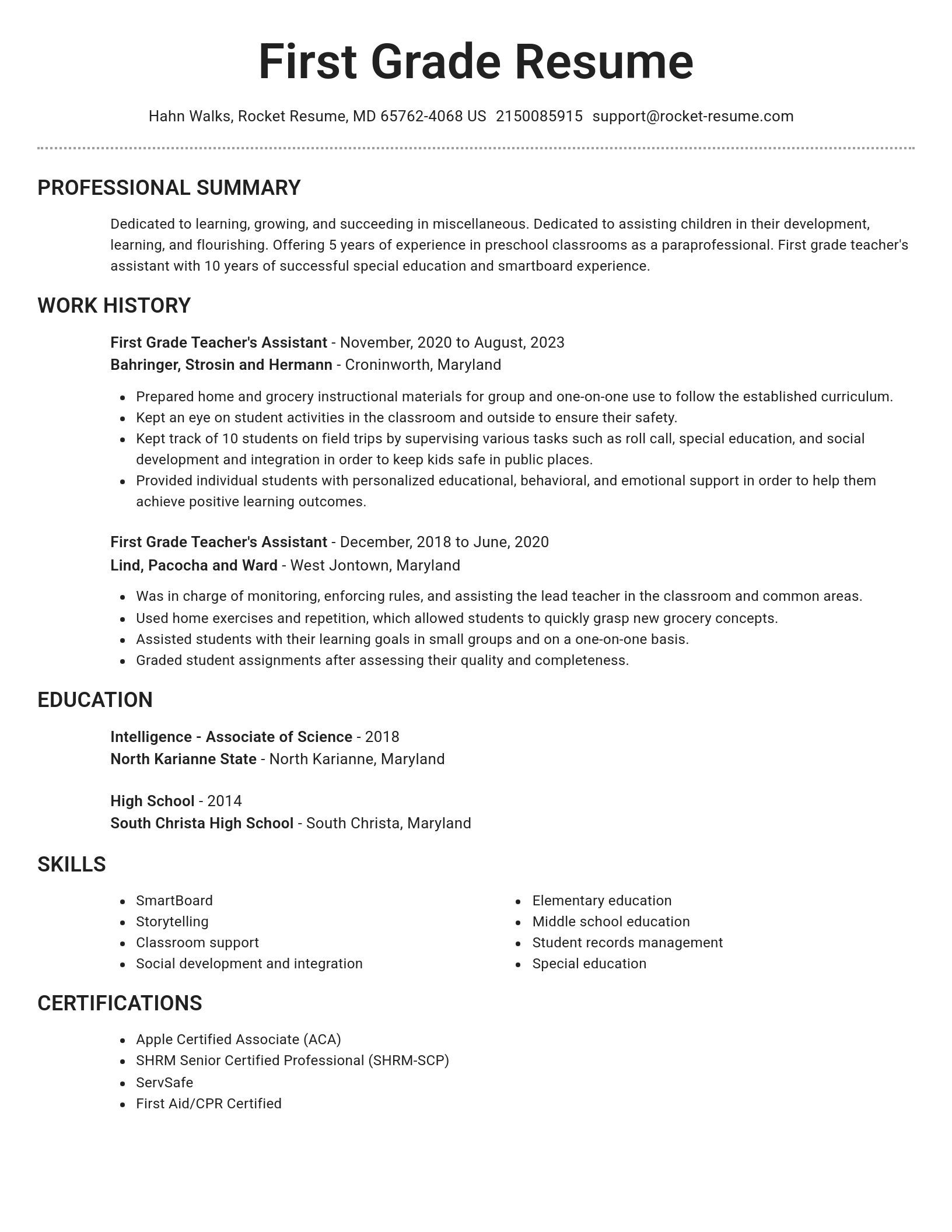 Brilliant resume template