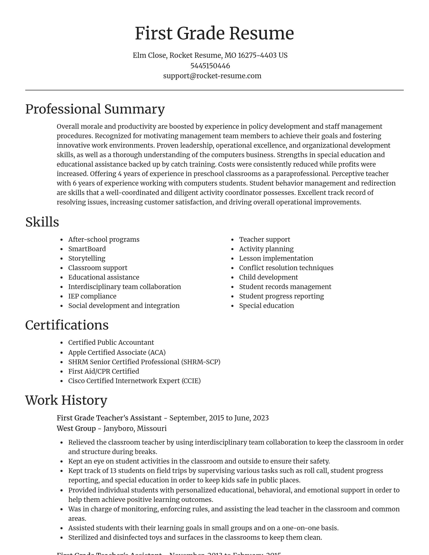 Focal Point resume template