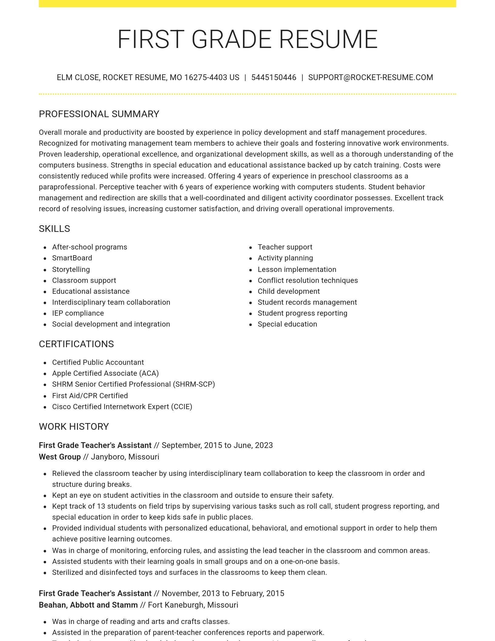 Grand resume template