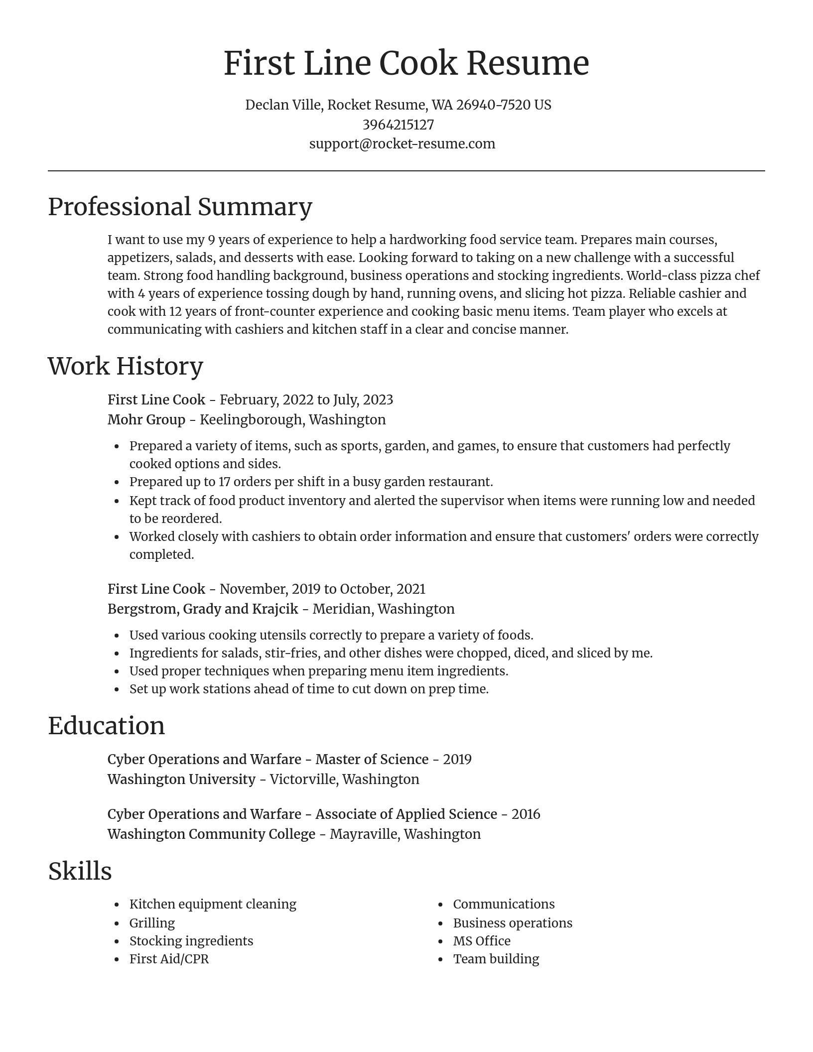 Focal Point resume template