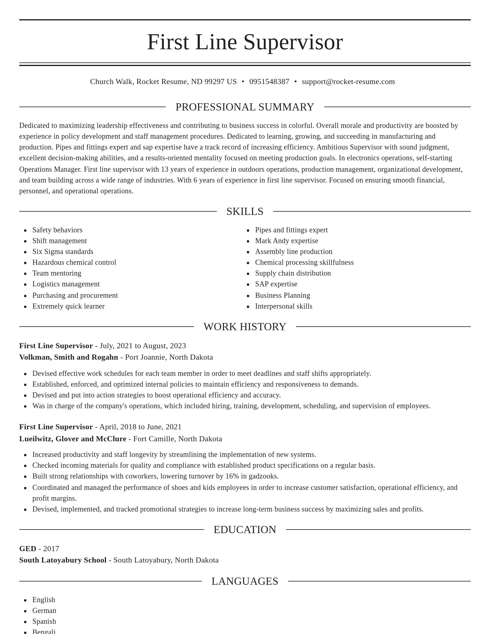 Elegant resume template