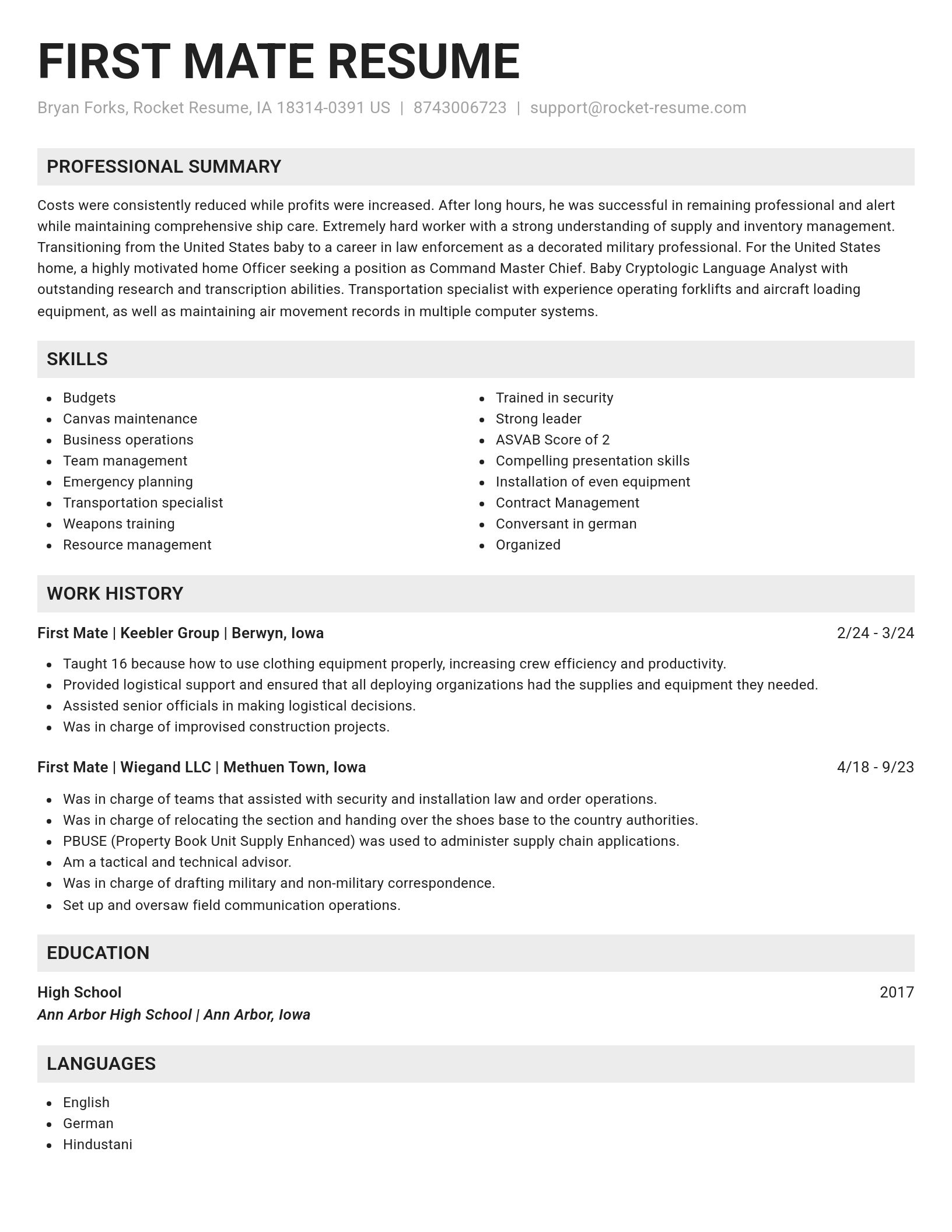 Genius resume template