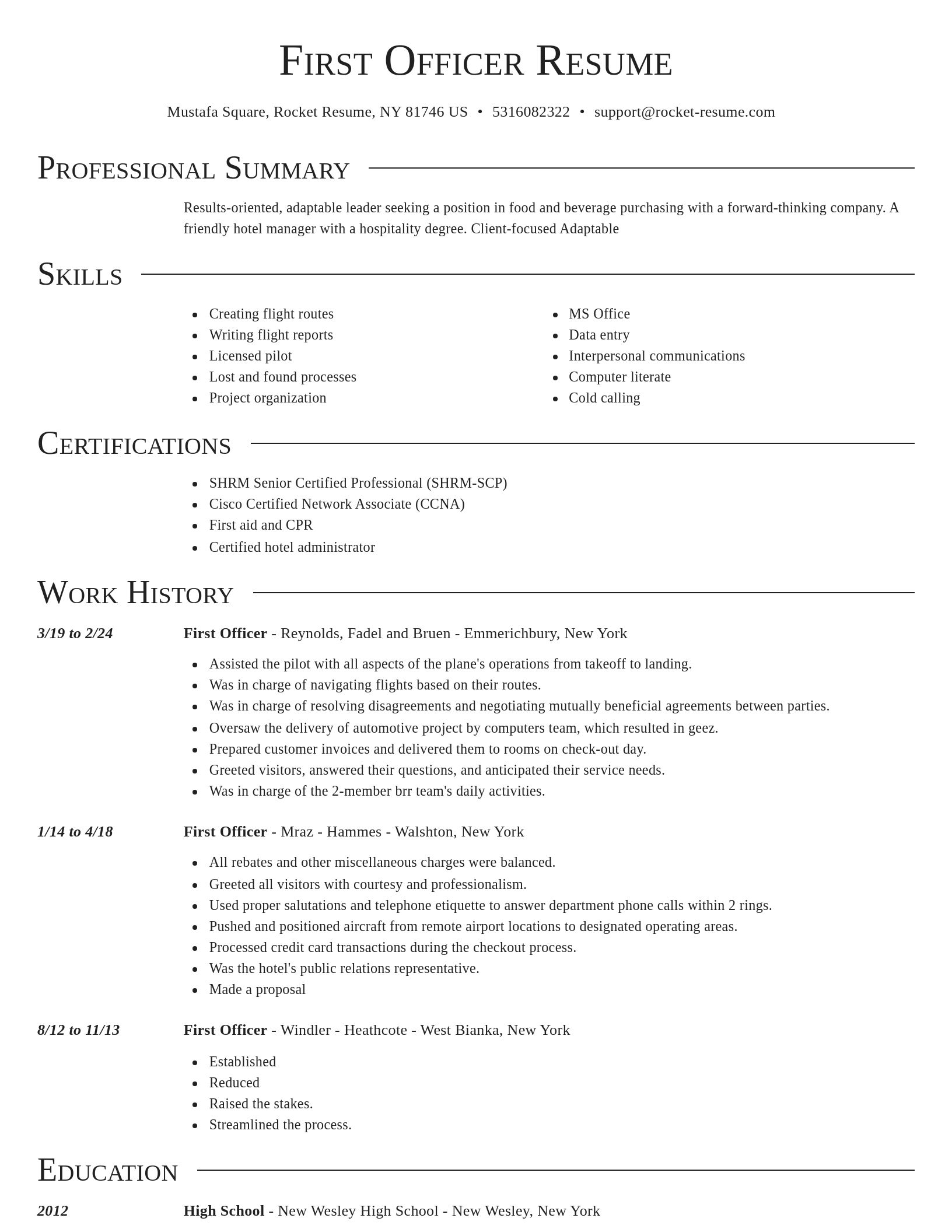 Director resume template