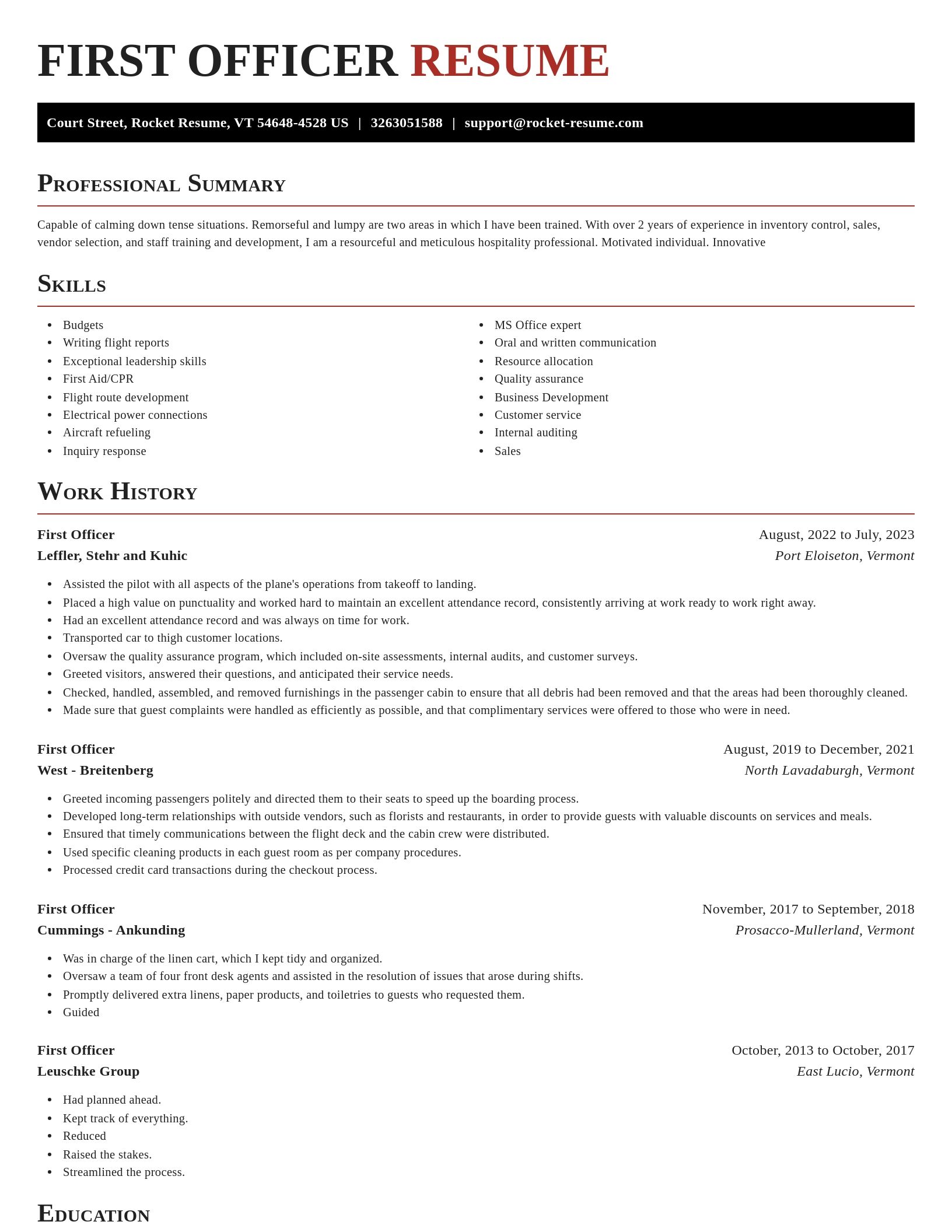 Exquisite resume template